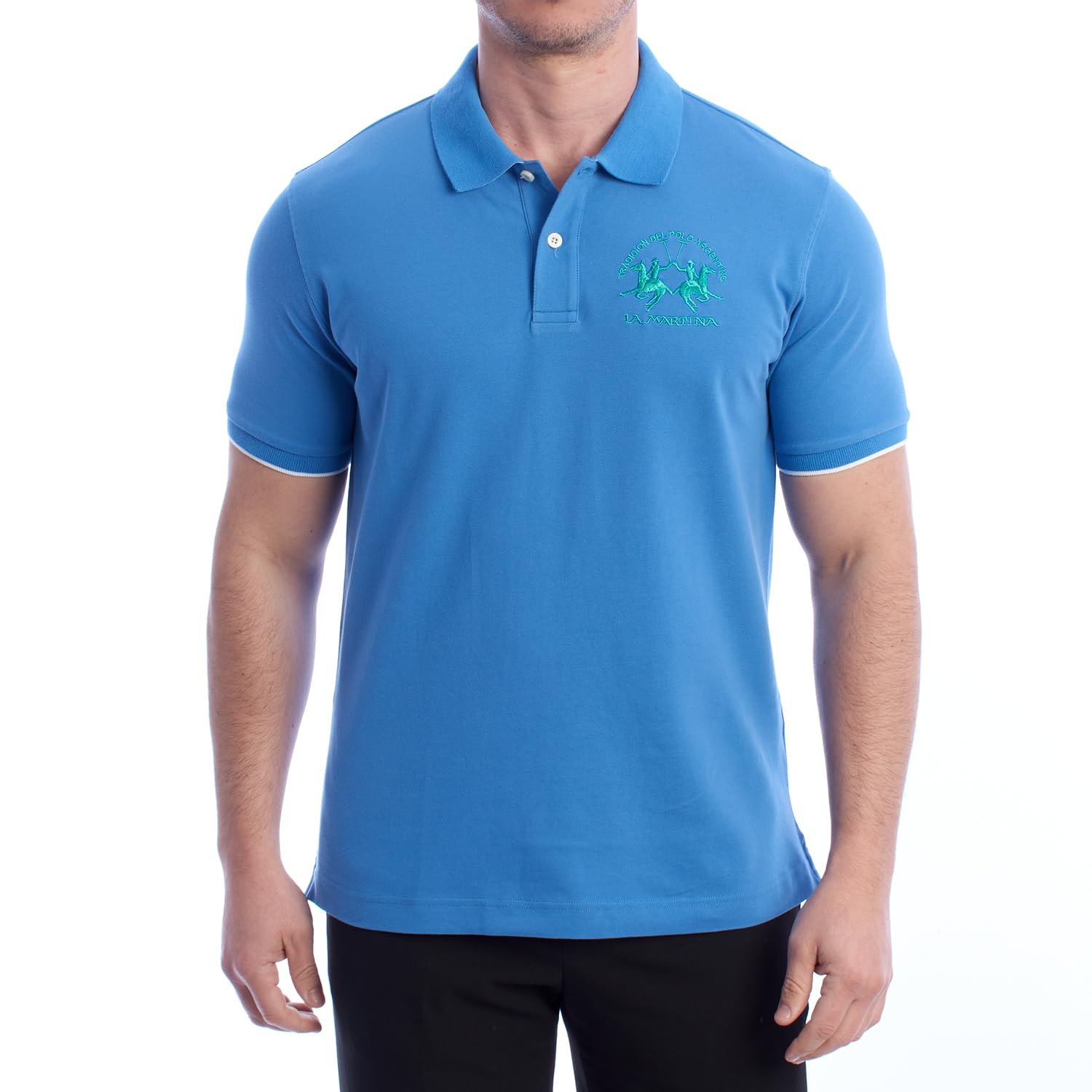 La Martina YMP001-PK001 polo uomo taglia L piqué