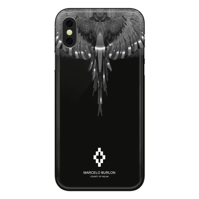 Marcelo Burlon County of Milan Wings Silver custodia iPhone XS/X 5,8"