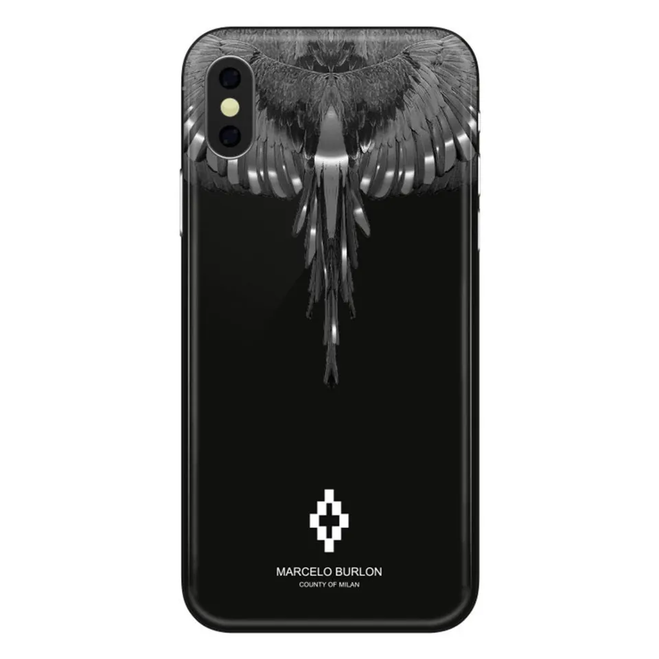 Marcelo Burlon County of Milan Wings Silver custodia iPhone XS/X 5,8"