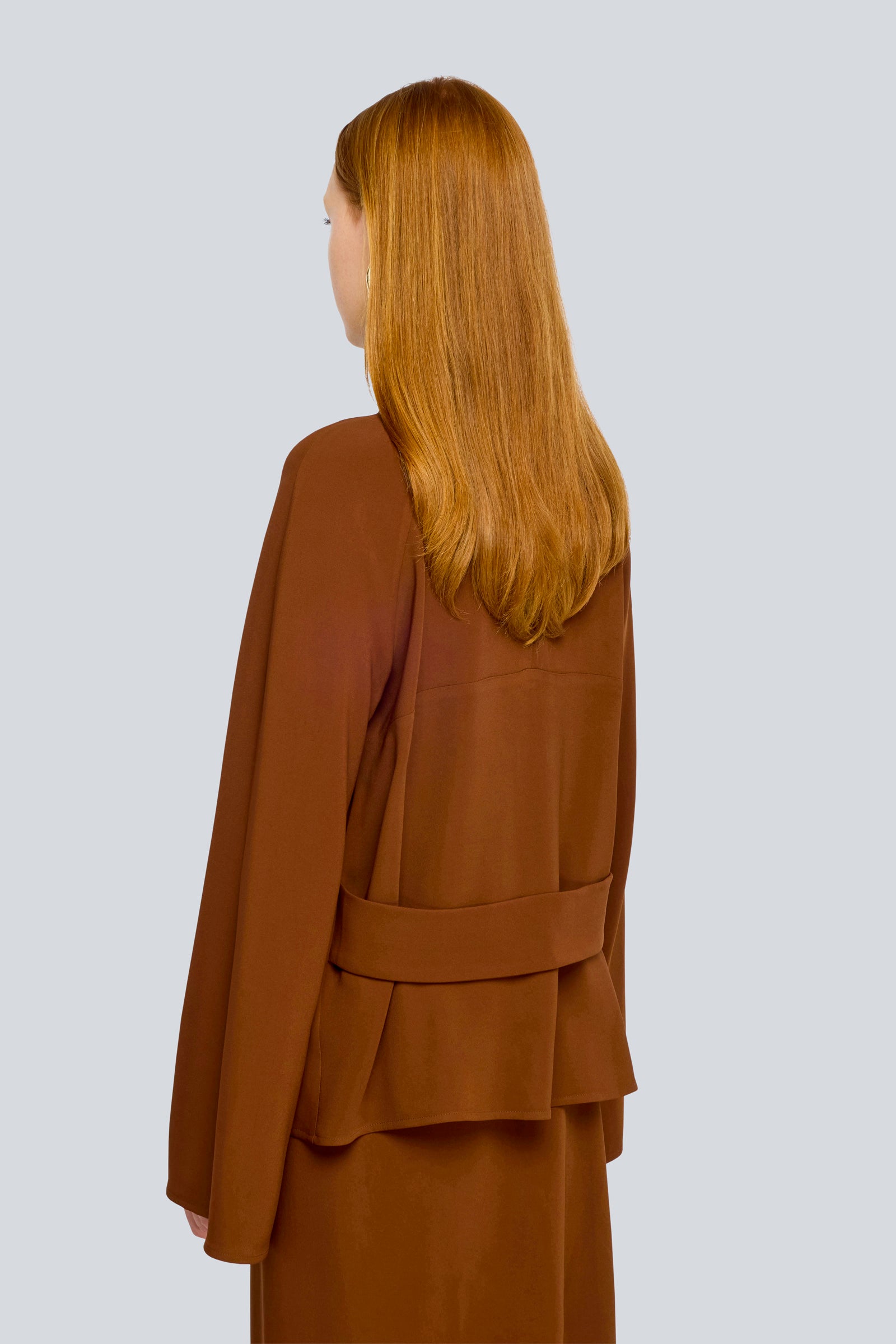 Semicouture Irene blusa canyon in cadì fluida