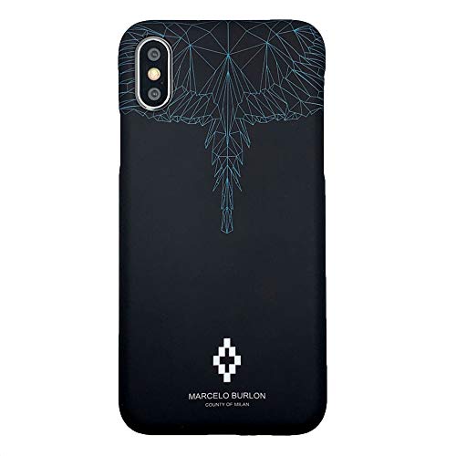 Marcelo Burlon County of Milan Neon cover iPhone X/XS rigida nera