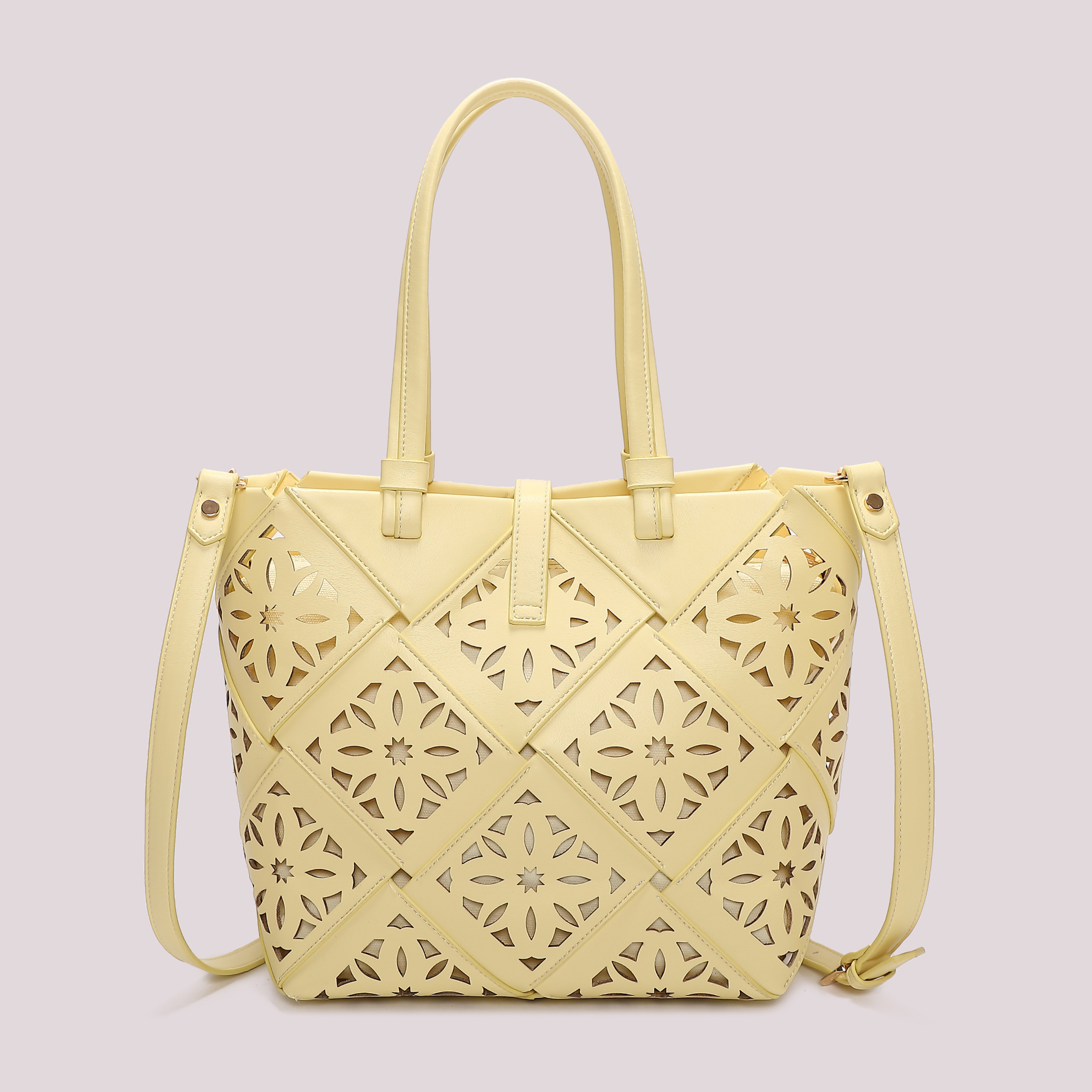 Mimi Mua borsa a mano motivo traforato bianca traforata