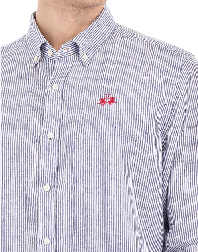 La Martina MAC009 TL142 camicia uomo in lino