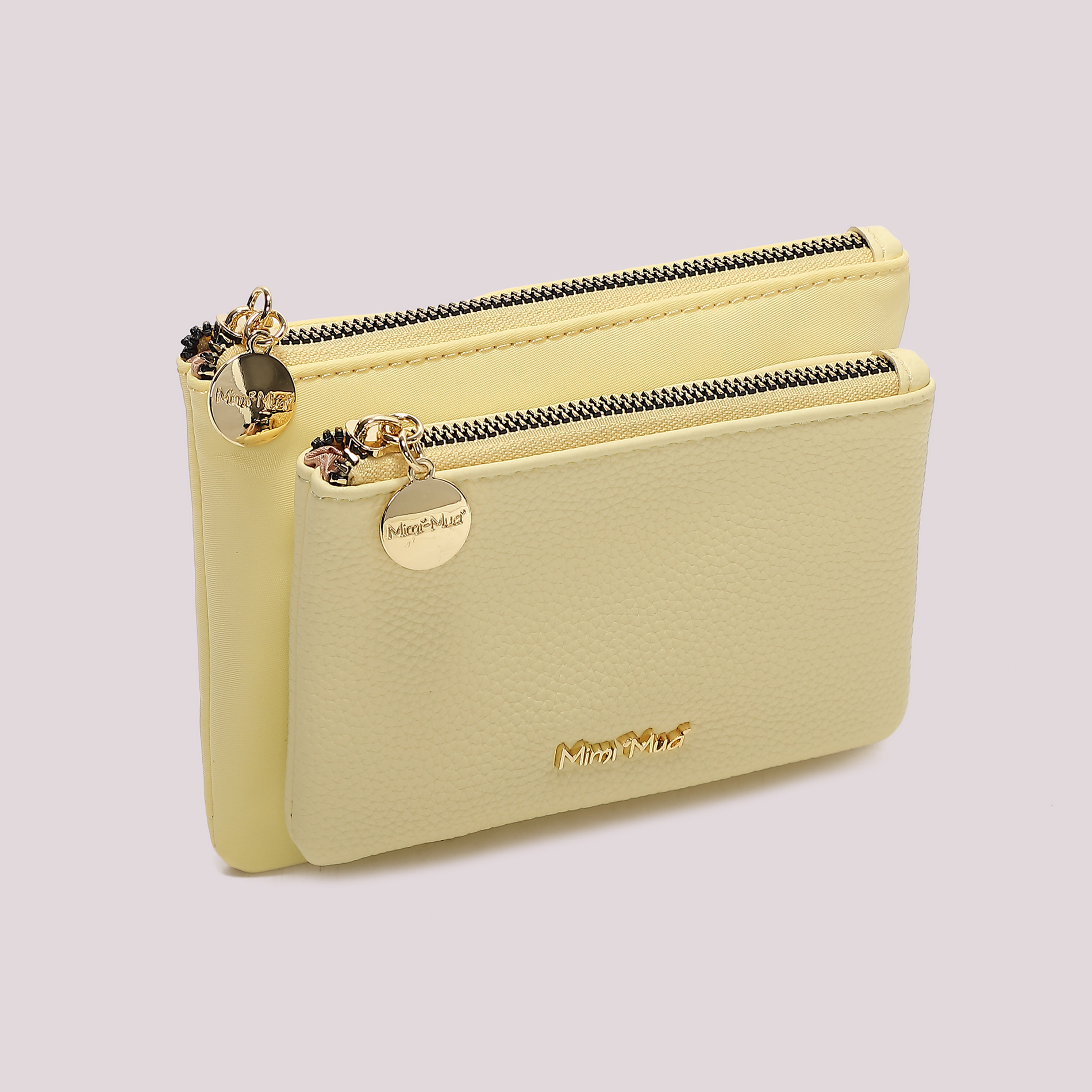 Mimi Mua Portamonete in Nylon e PU pochette bianca 17 cm