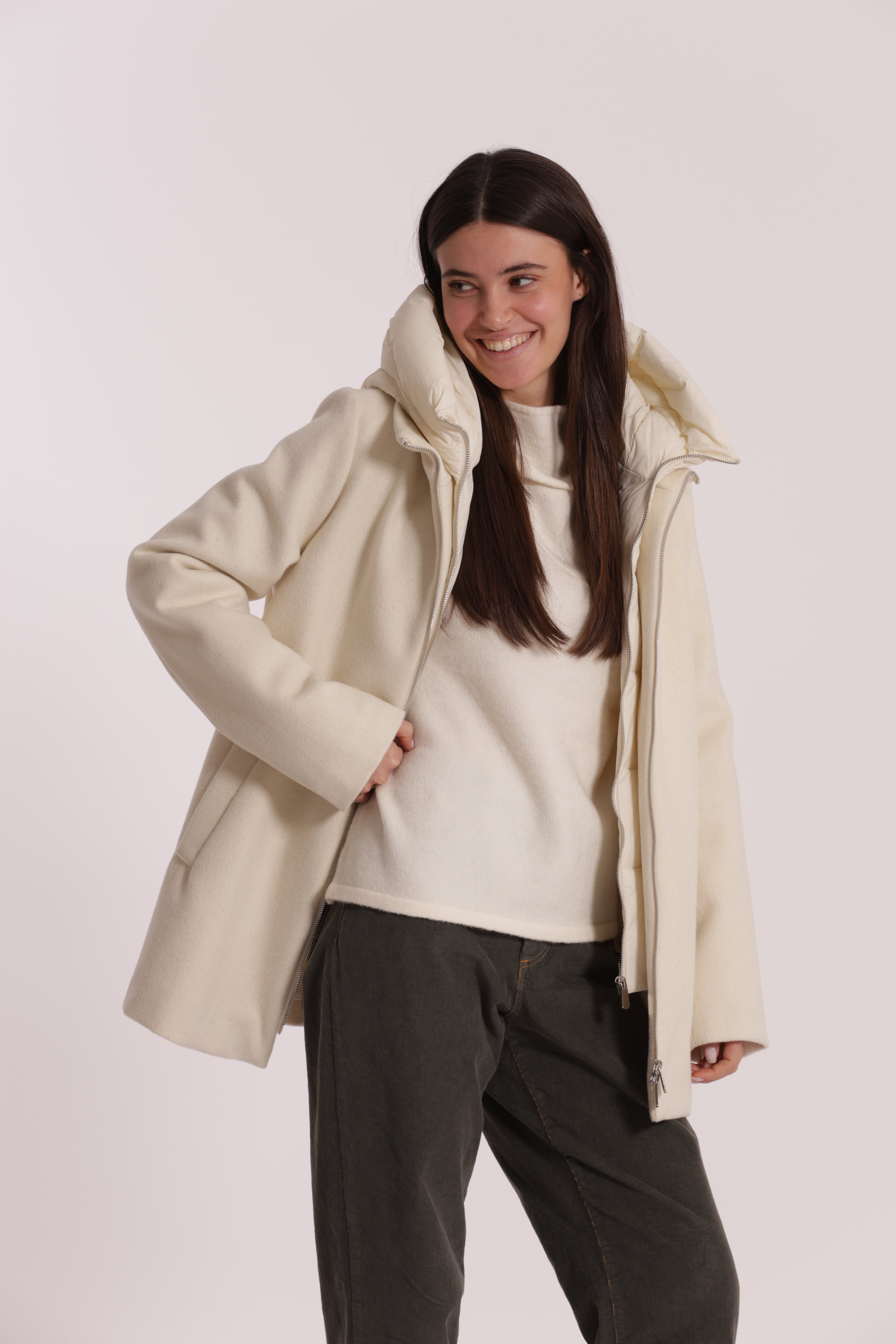 Mimi Mua Cappotto Corto Piumino Nero