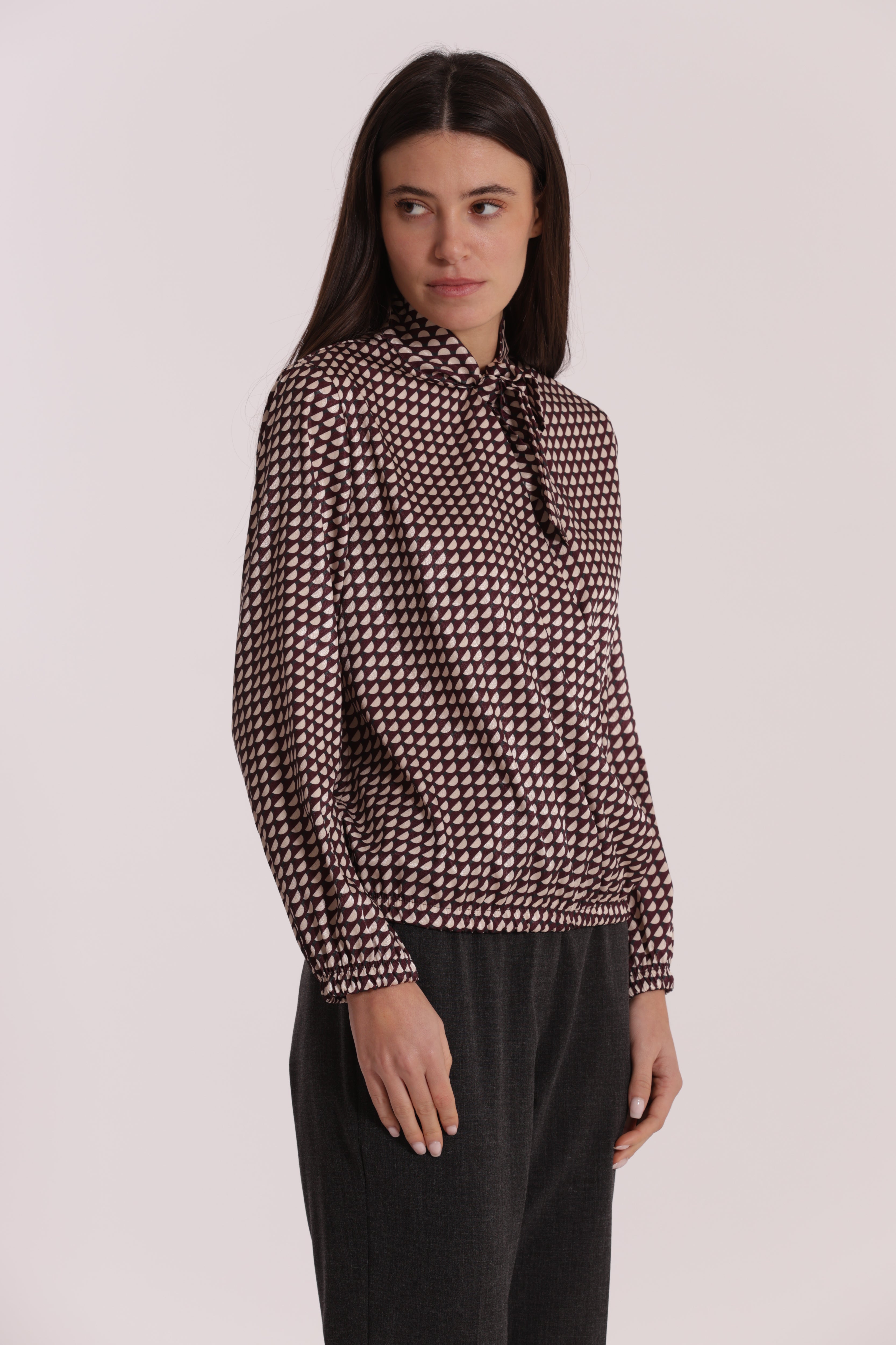Mimi Mua Blusa con Fusciacca Fantasia Geo Mosto