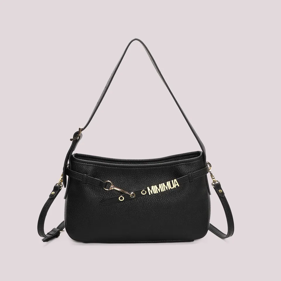 Mimi Mua Borsa Spalla Media Lettere Nero
