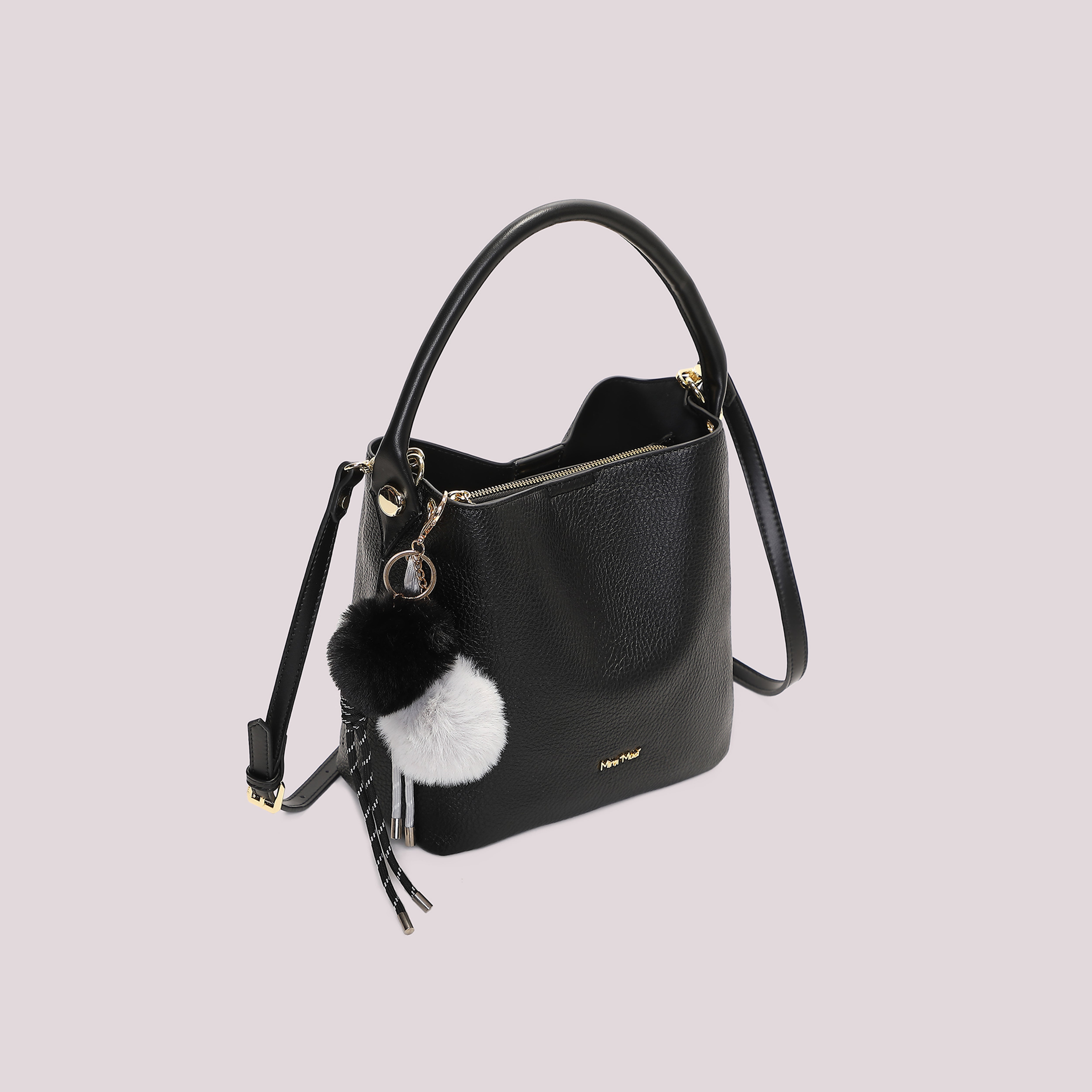Mimi Mua Borsa a Secchiello borsa nero tracolla