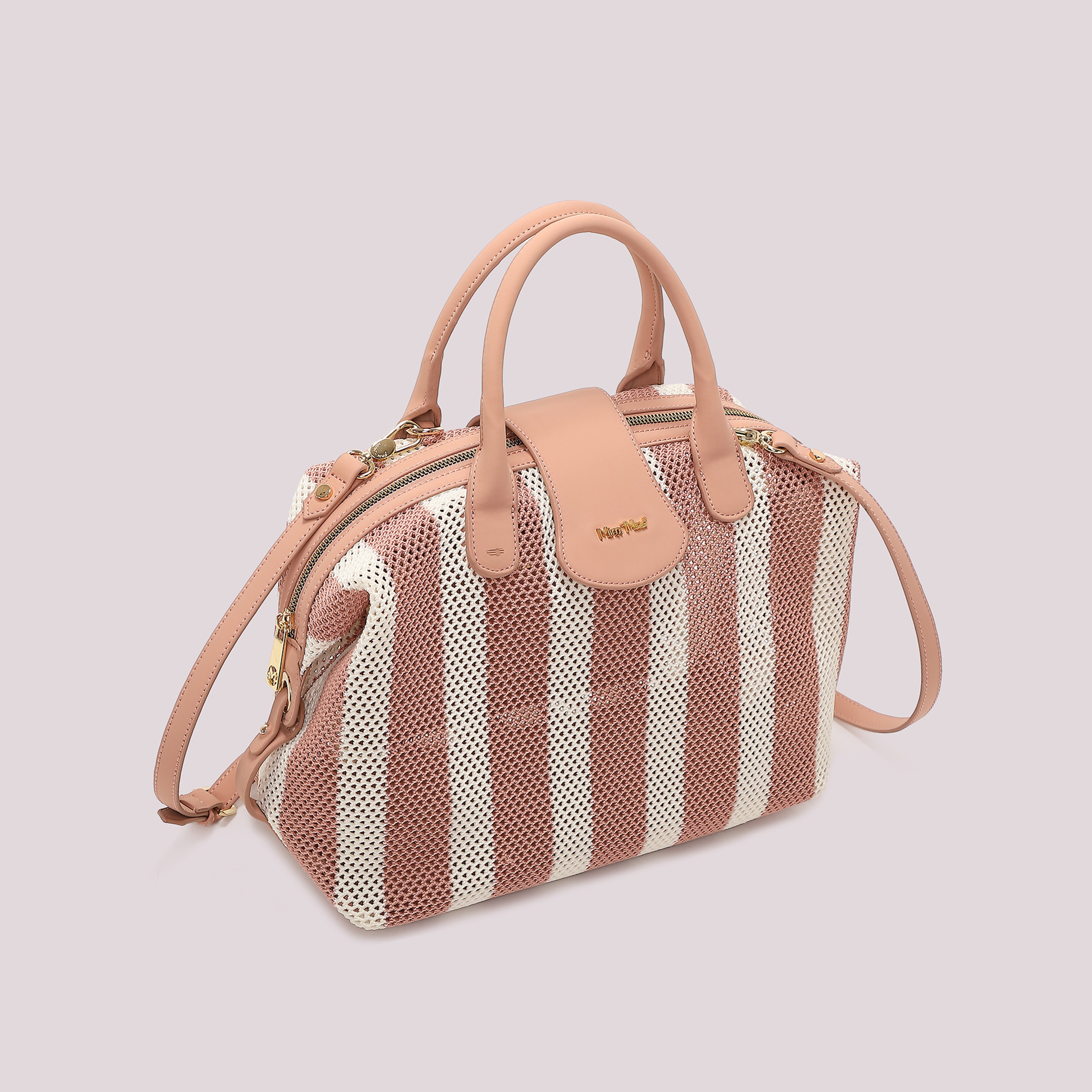 Mimi Mua Borsa Bauletto Rete a Righe borsa estiva