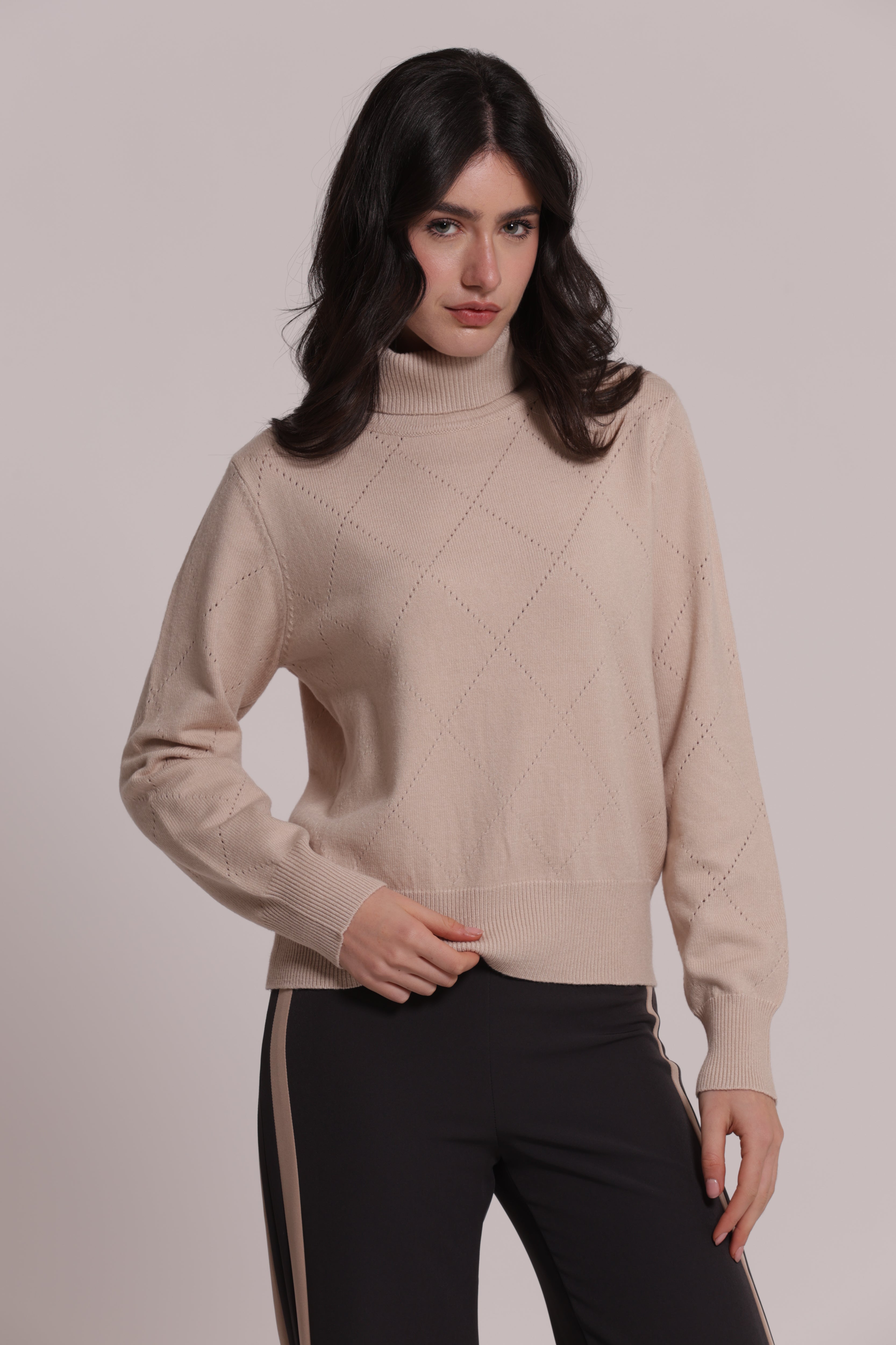 Mimi Mua Maglia a Collo Alto maglia nero