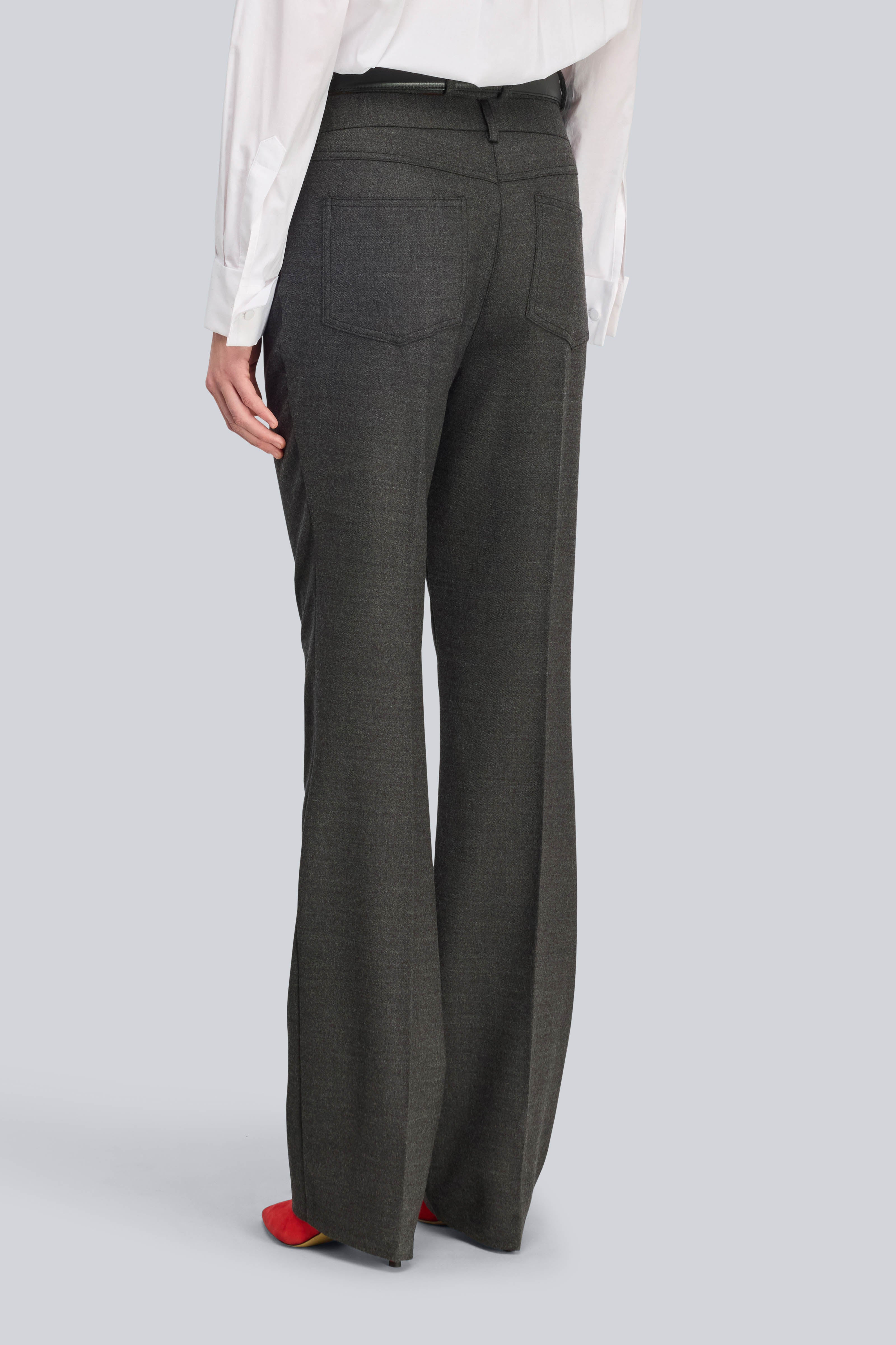 Semicouture Tabby pantalone flanella antracite 5 tasche