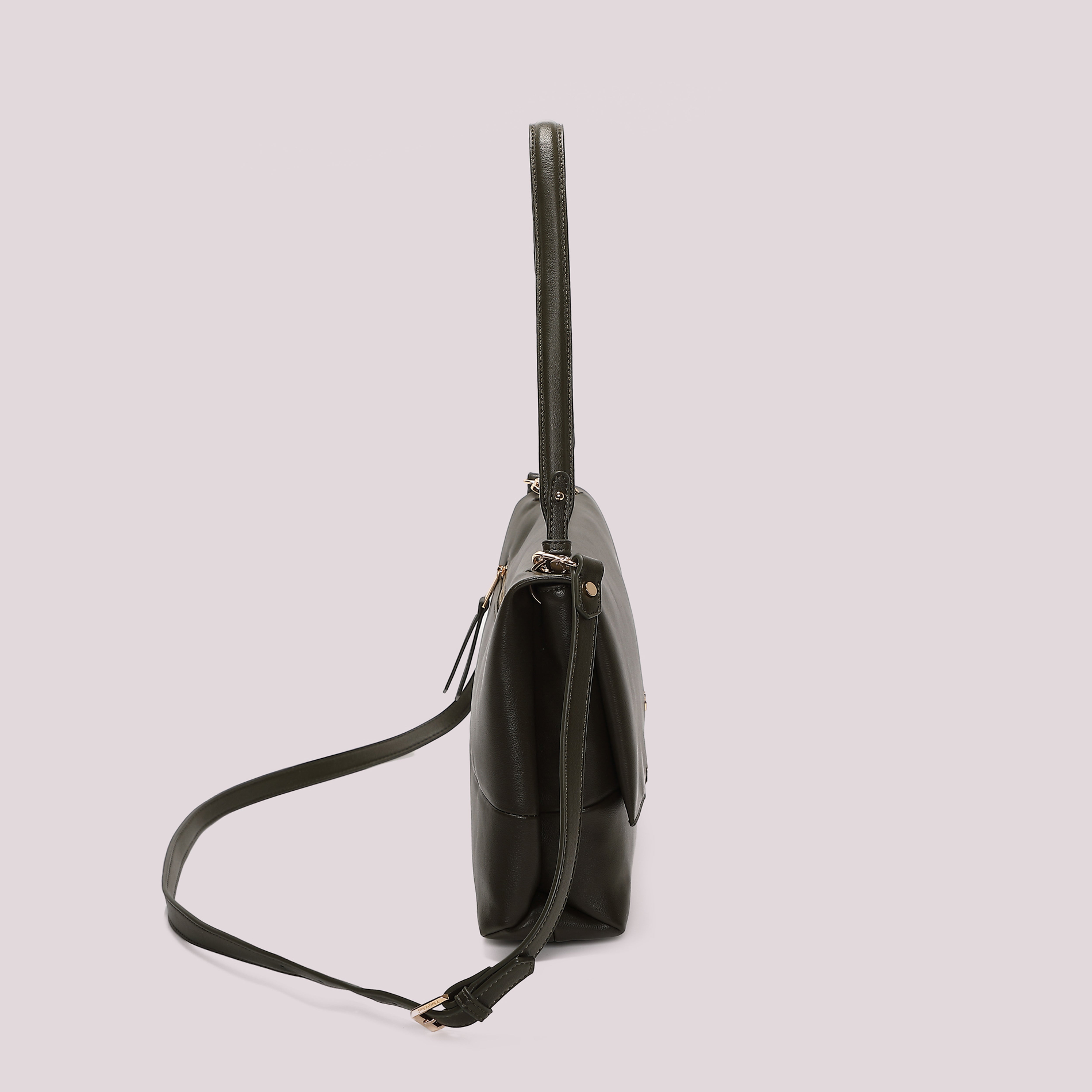 Mimi Mua Borsa a Spalla Dettaglio Dorato Nero