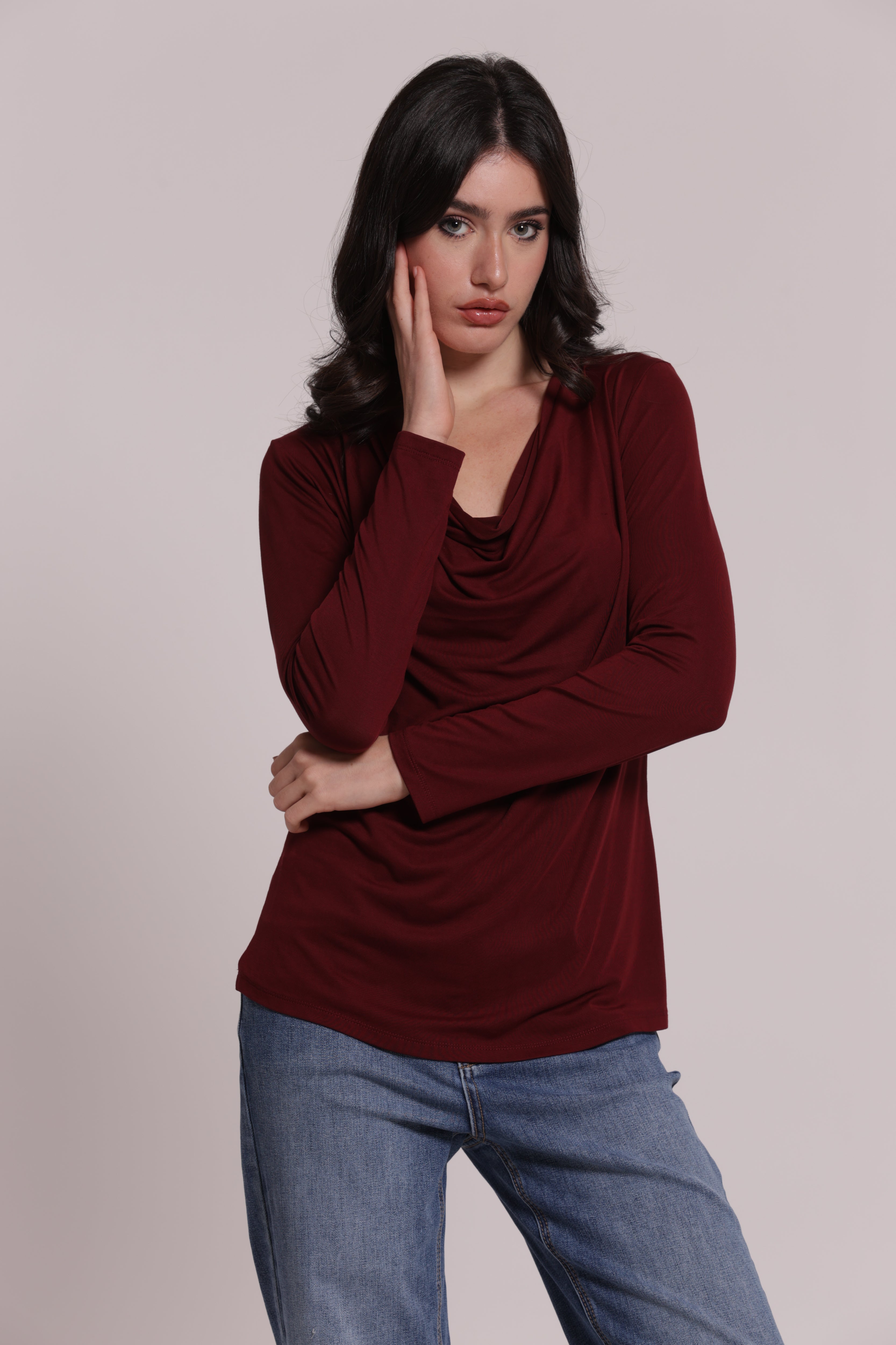 Mimi Mua blusa con scollo drappegiato blusa nero S