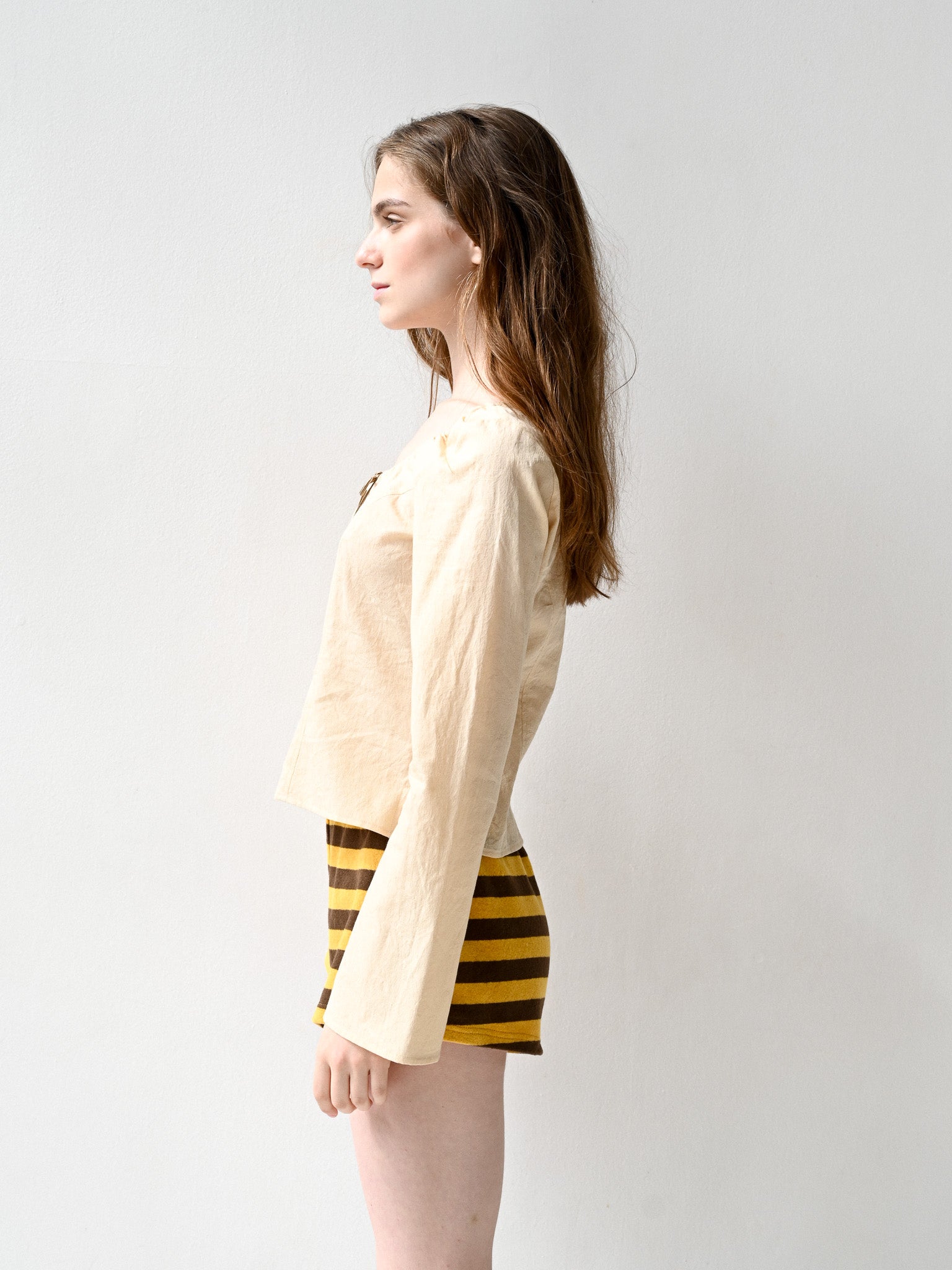 GiglioTigrato Nina Top III blusa crema cotone cropped