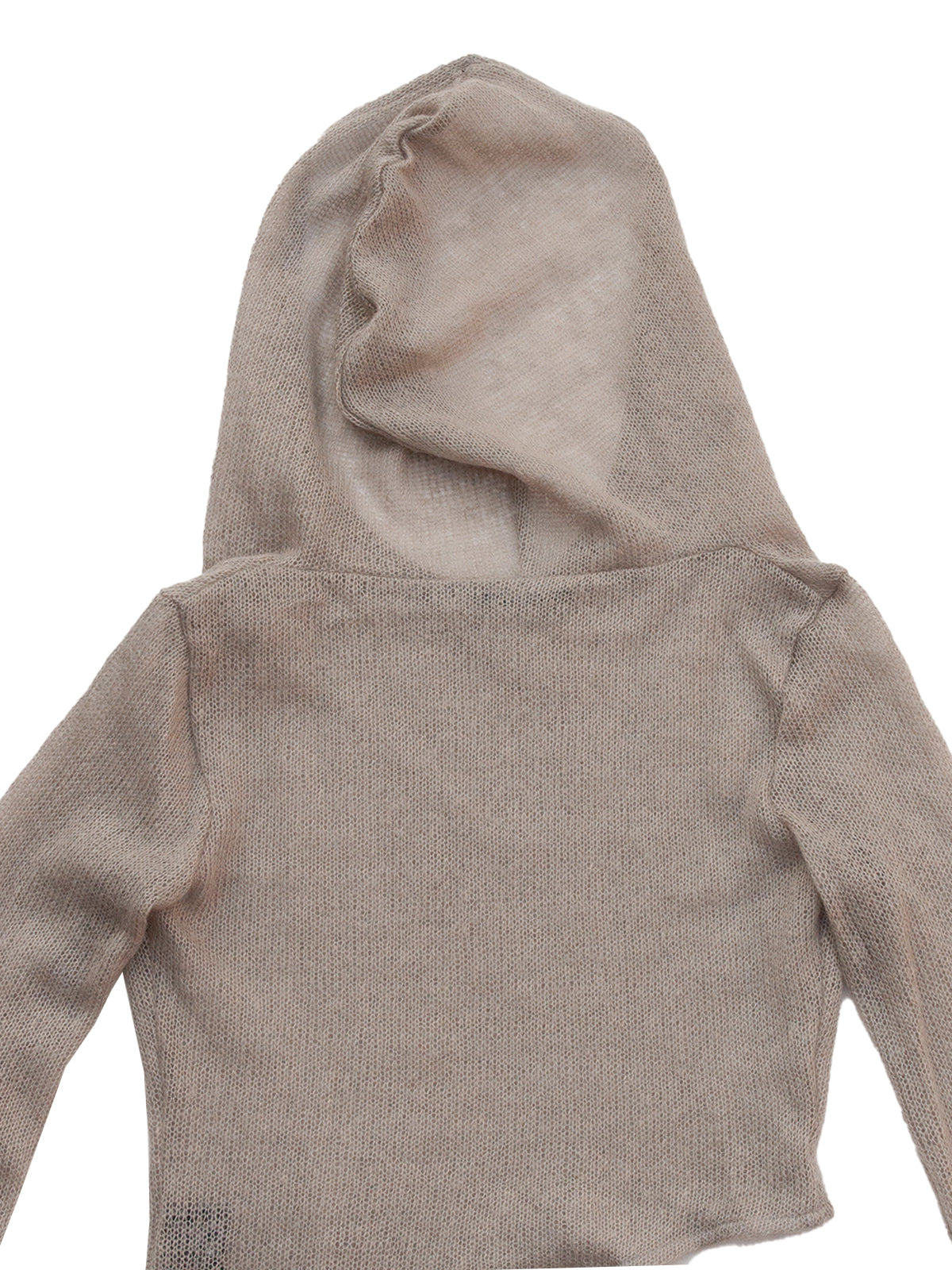 GiglioTigrato Bombay top cappuccio mohair grigio