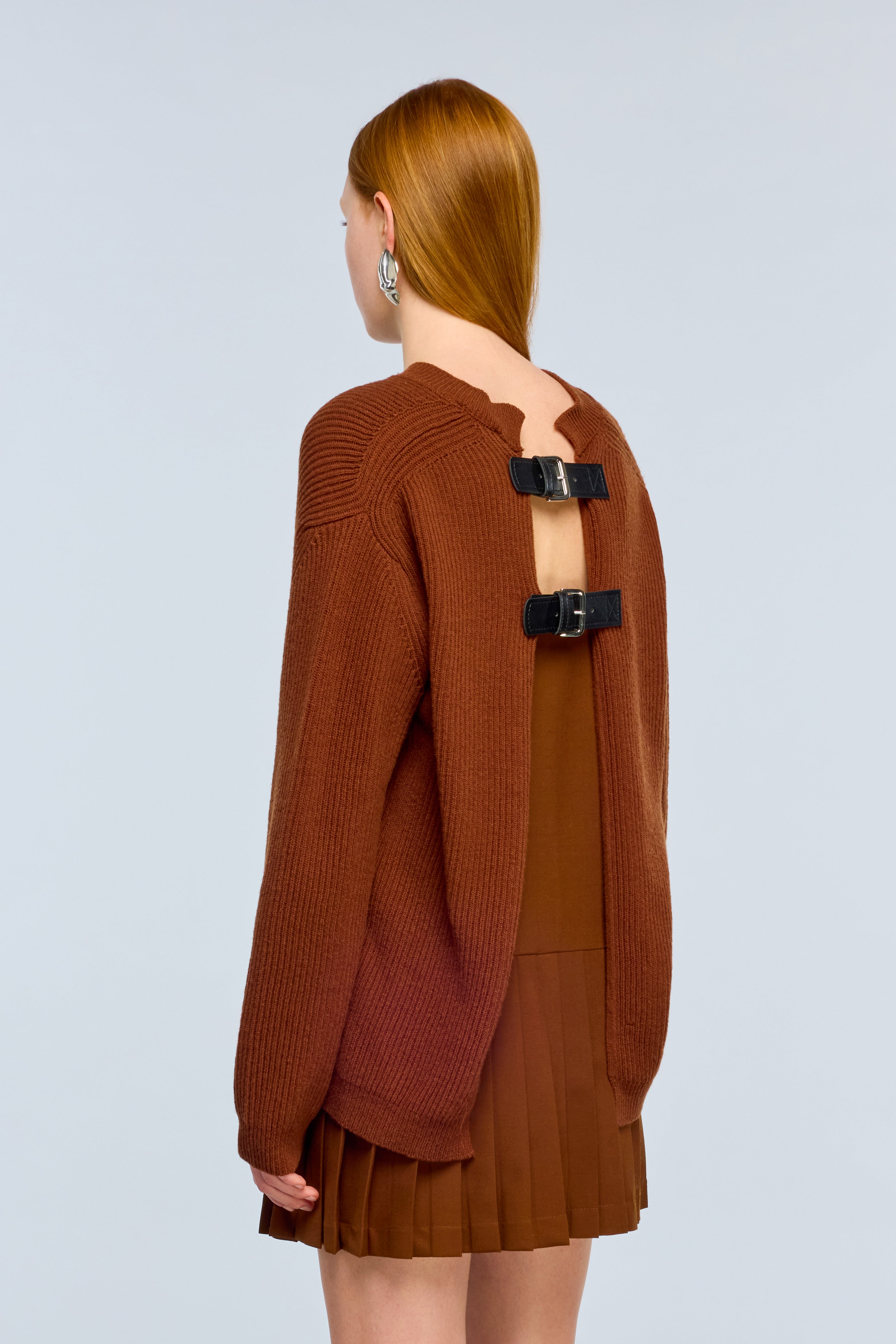 Semicouture Olivia Y6WG20 abito lana merinos ginocchio