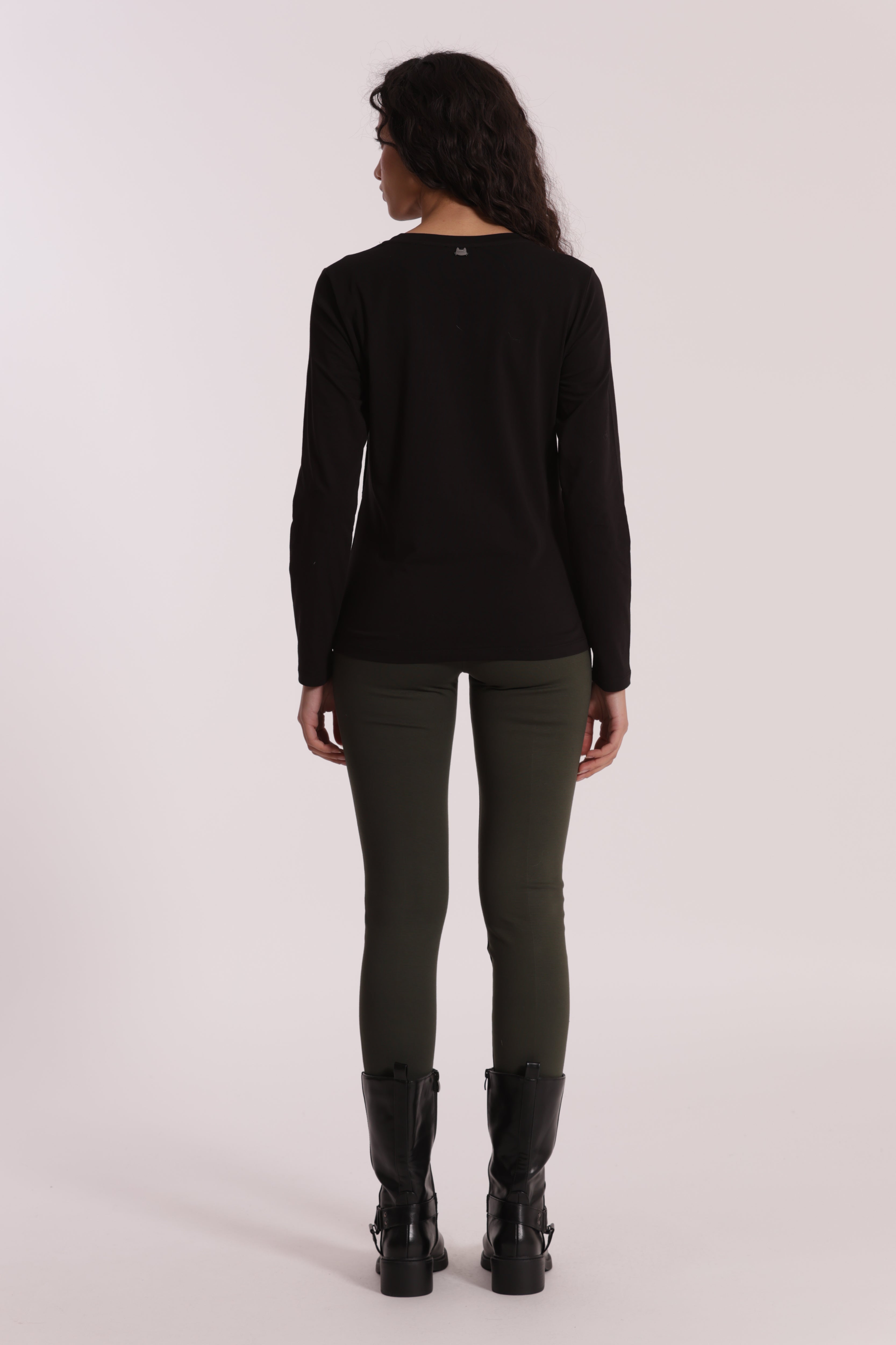 Mimi Mua Pantalone Push Up Punto Milano Nero
