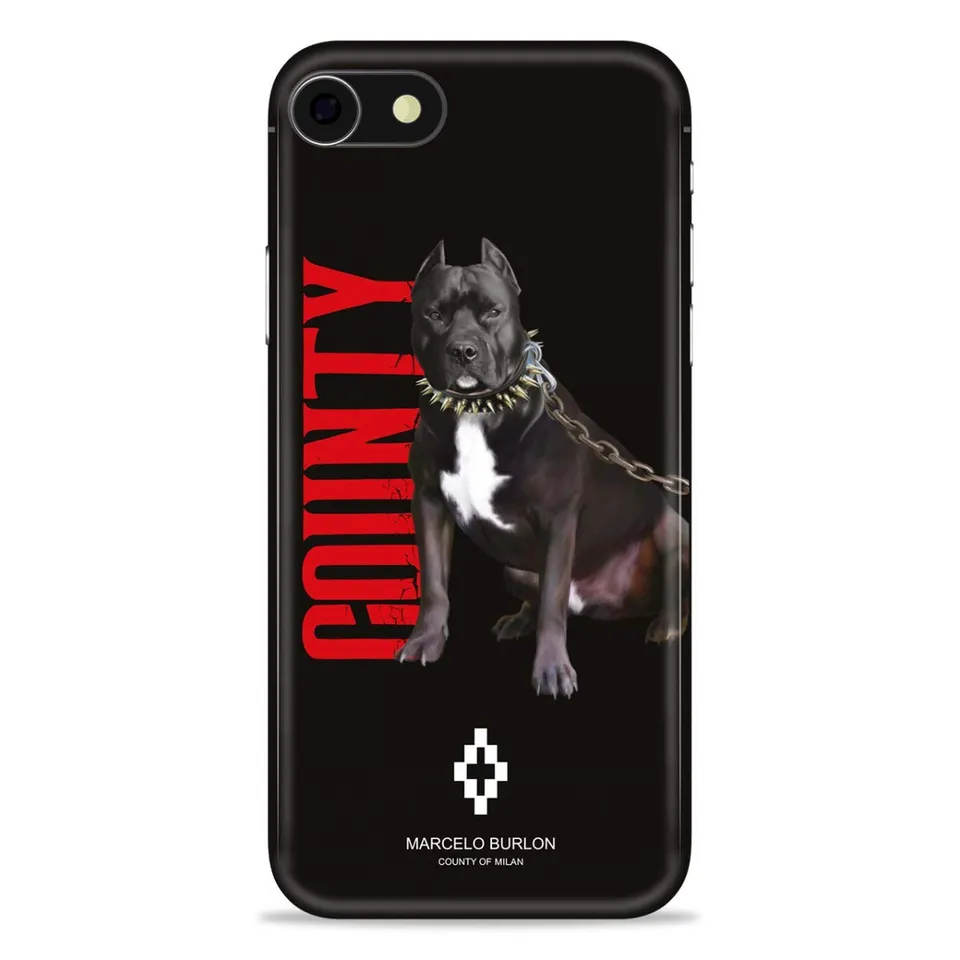 Marcelo Burlon Dogo cover iPhone 8/7/6 rigida nera