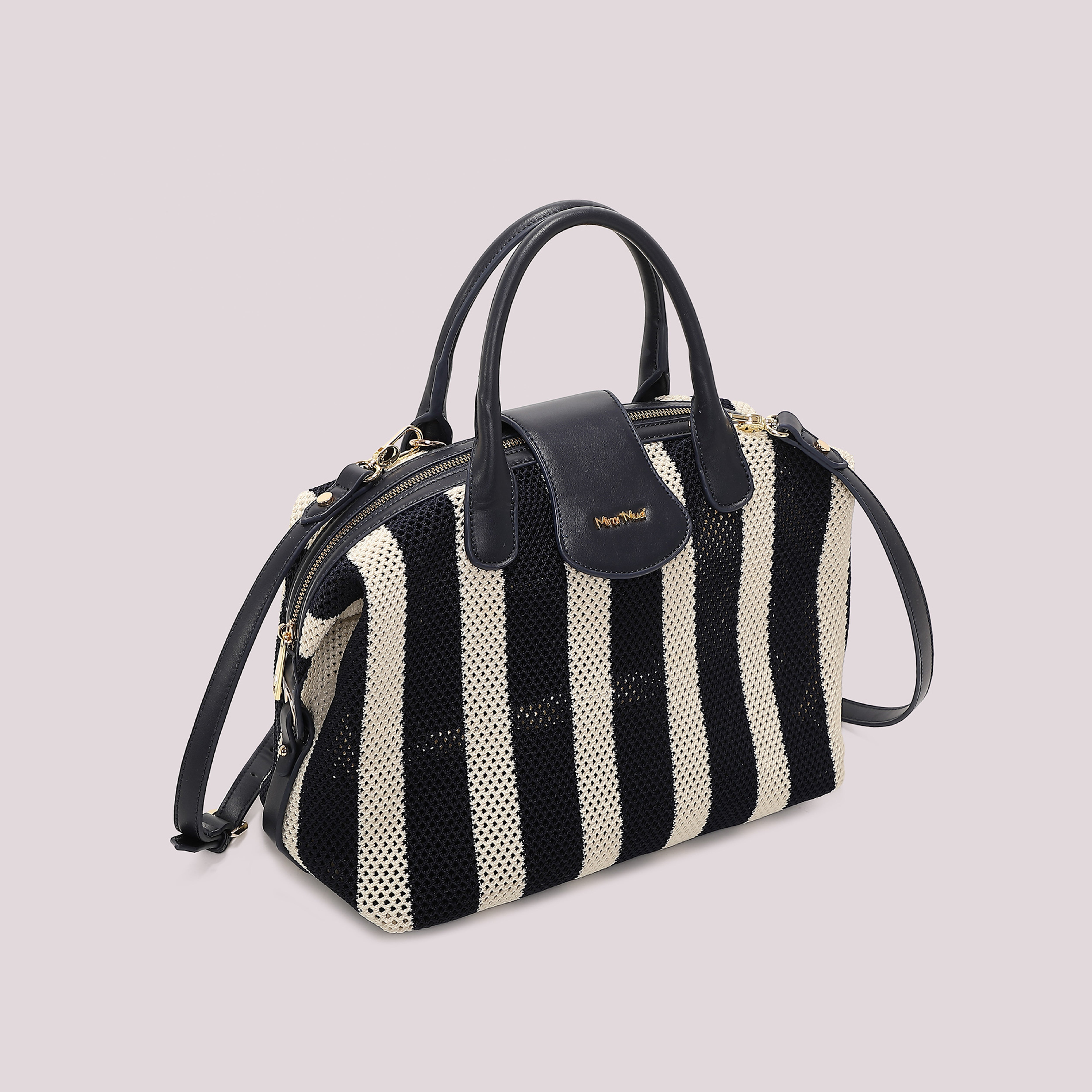Mimi Mua Borsa Bauletto Rete a Righe borsa estiva
