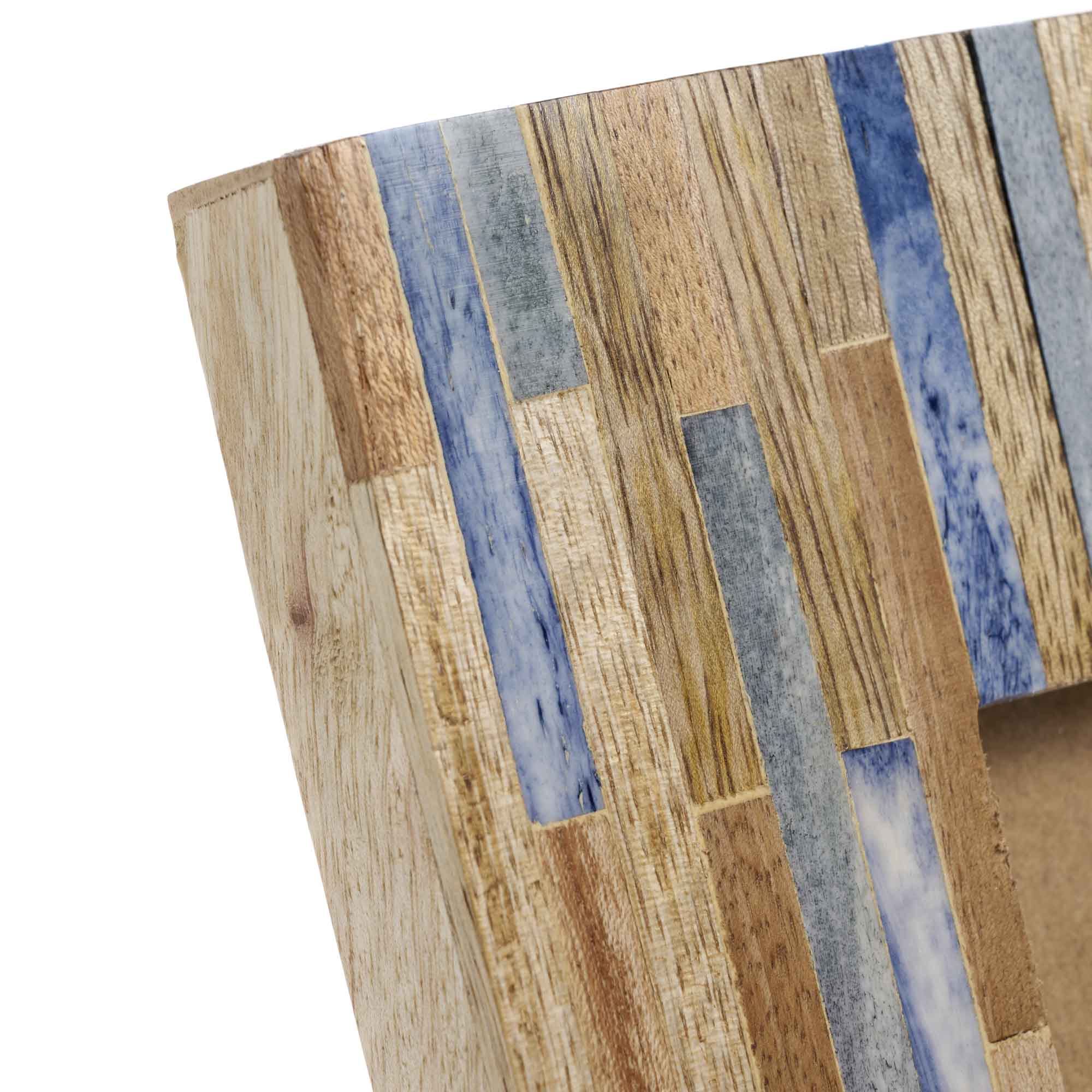 On Earth Tukade cornice legno mango azzurra 10x15