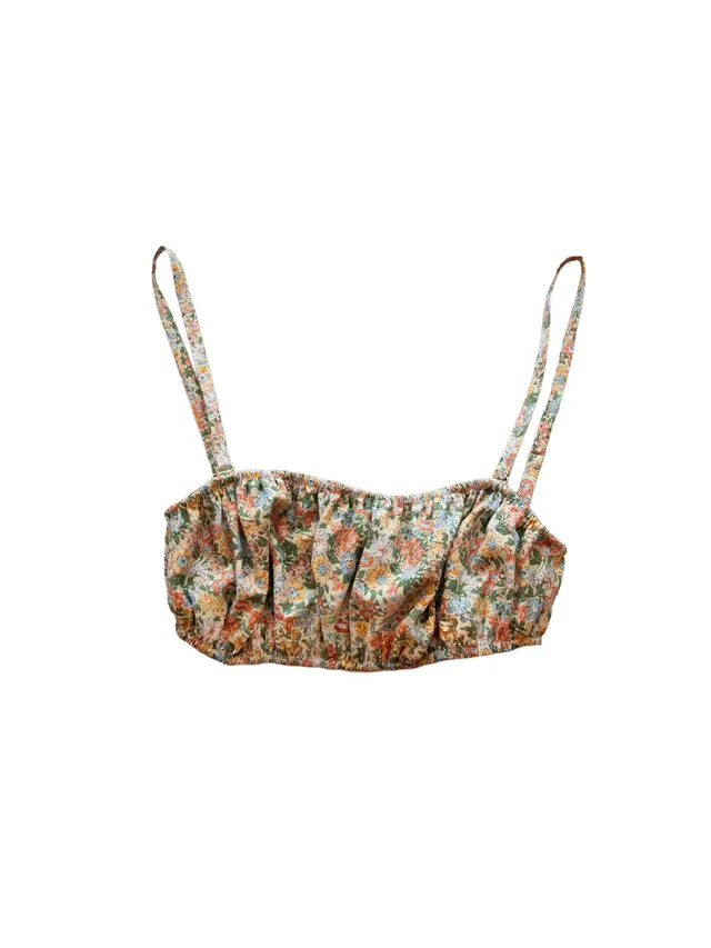 GiglioTigrato Palawi bralette rosa bloomy cotone S