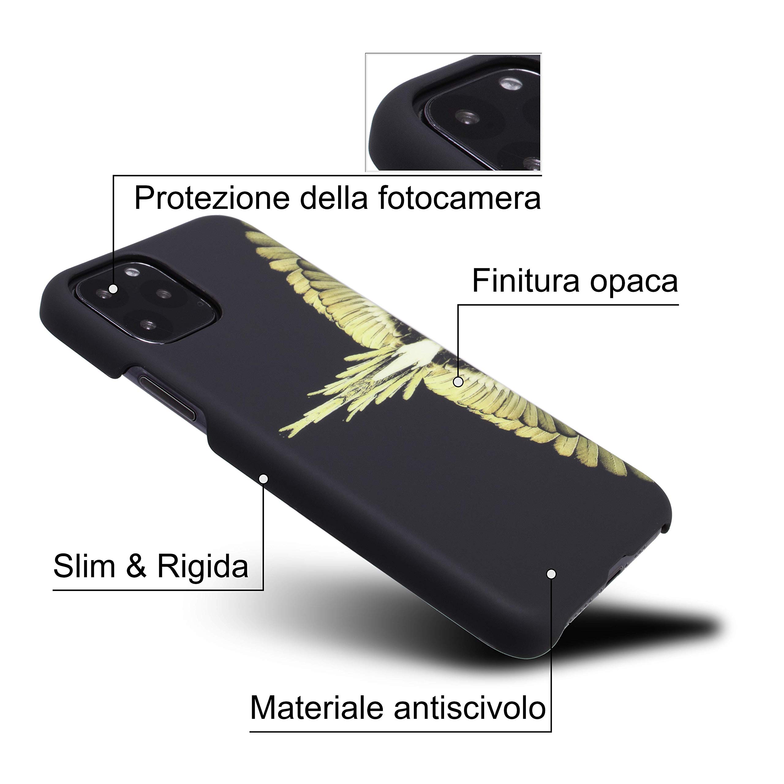 Marcelo Burlon County of Milan iPhone 11 Pro cover con vetro temperato antiurto