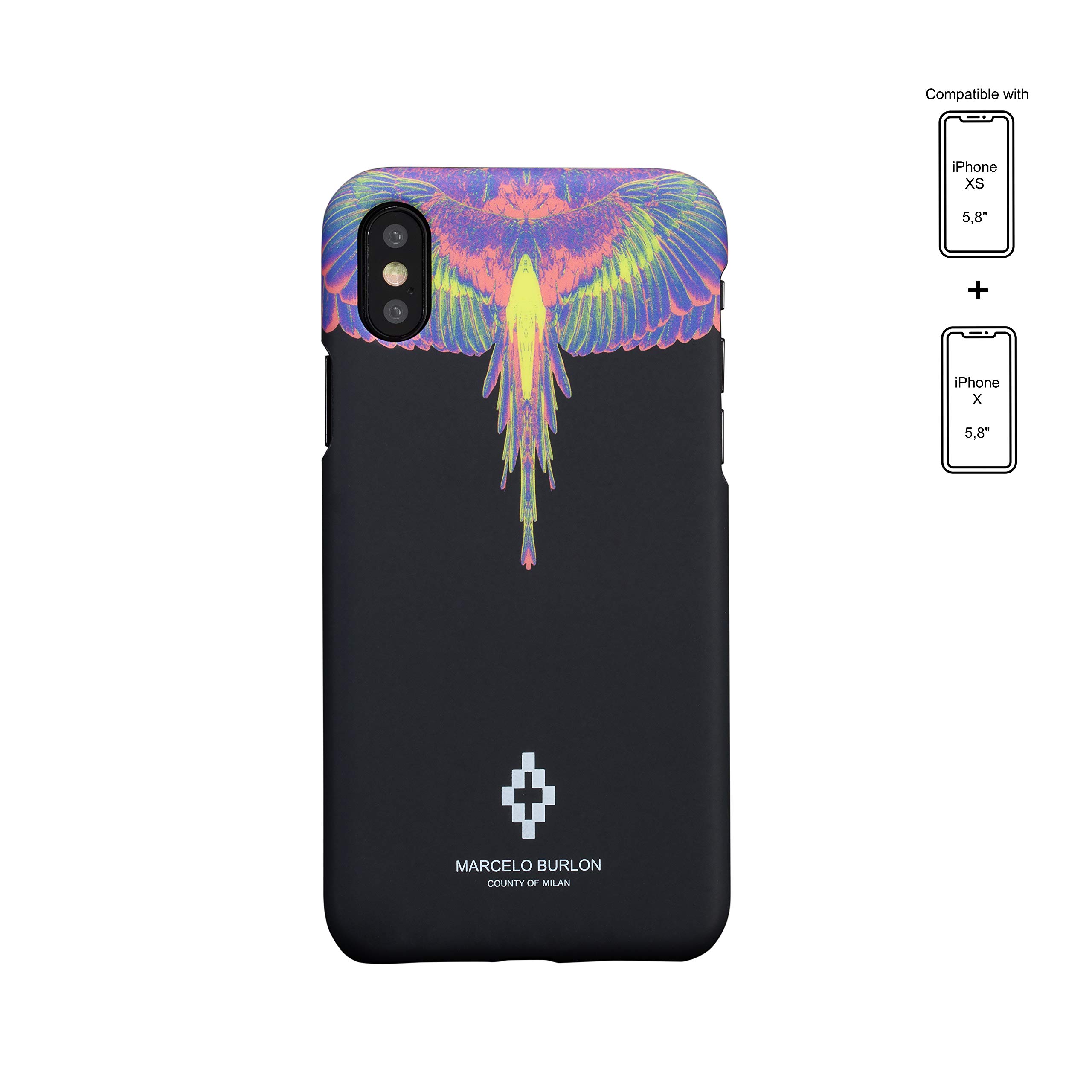 Marcelo Burlon County of Milan cover iPhone XS/X rigida antiurto