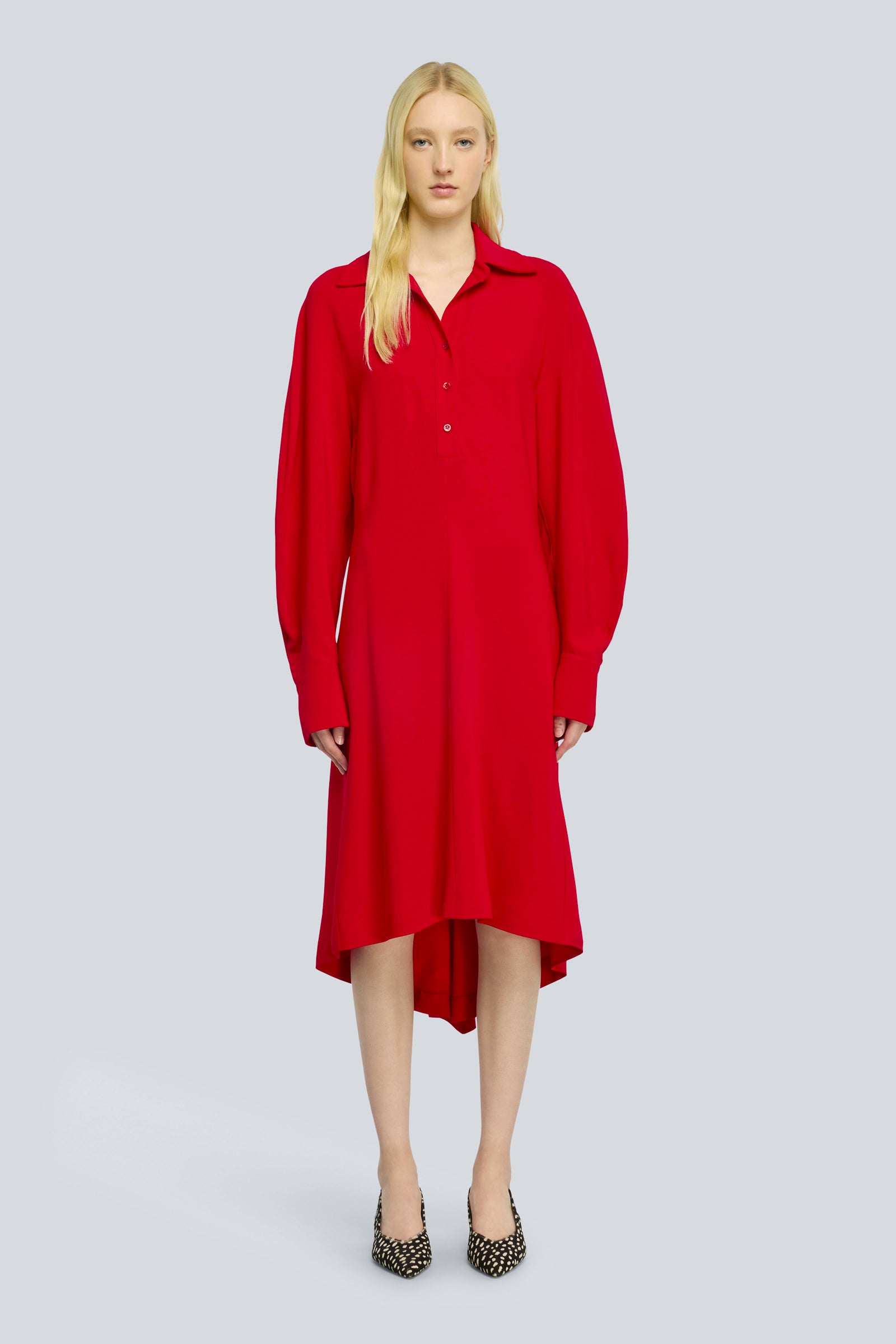 Semicouture Marissa abito lungo rosso lacca