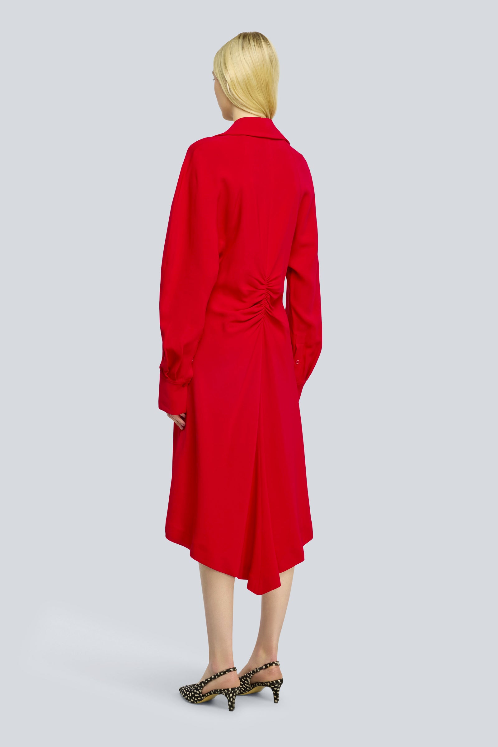 Semicouture Marissa abito lungo rosso lacca