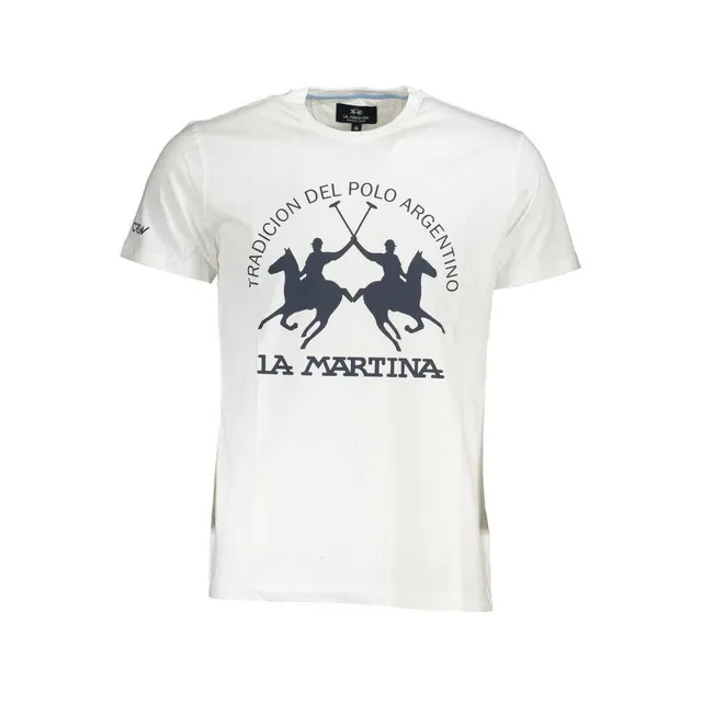 La Martina Sofisticata t-shirt uomo bianca M grafica