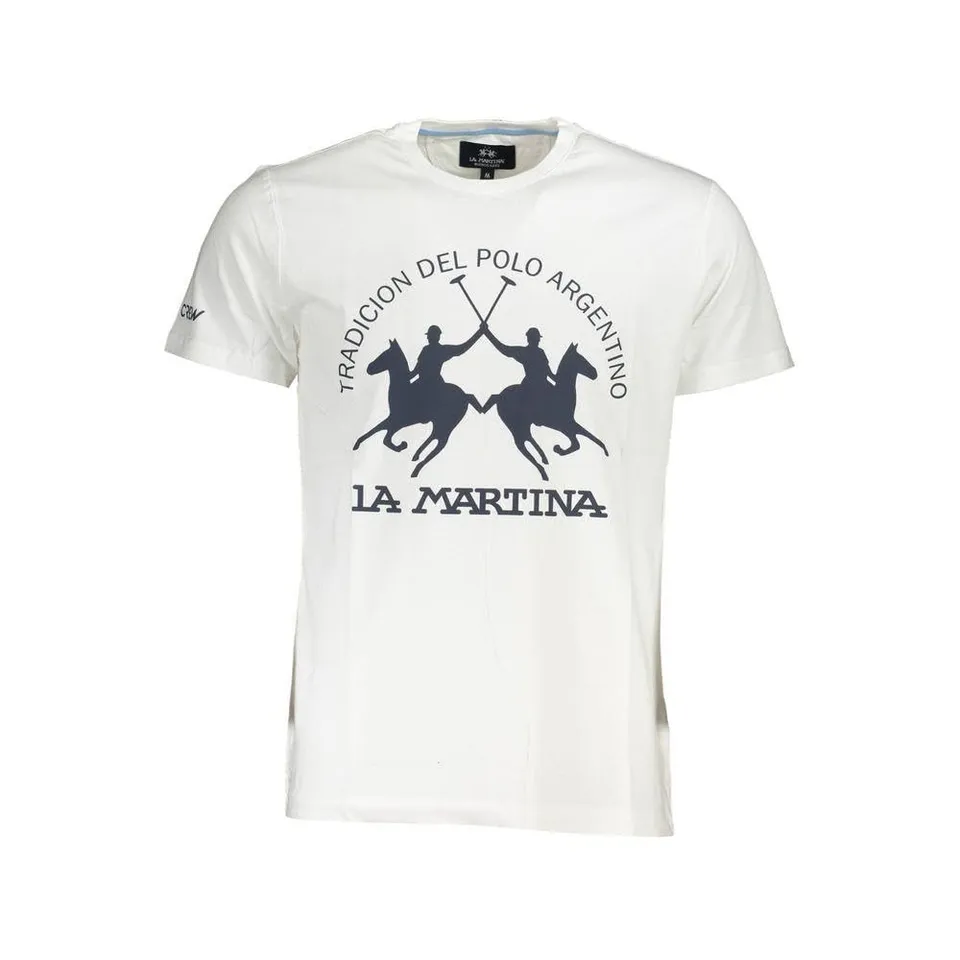 La Martina Sofisticata t-shirt uomo bianca M grafica