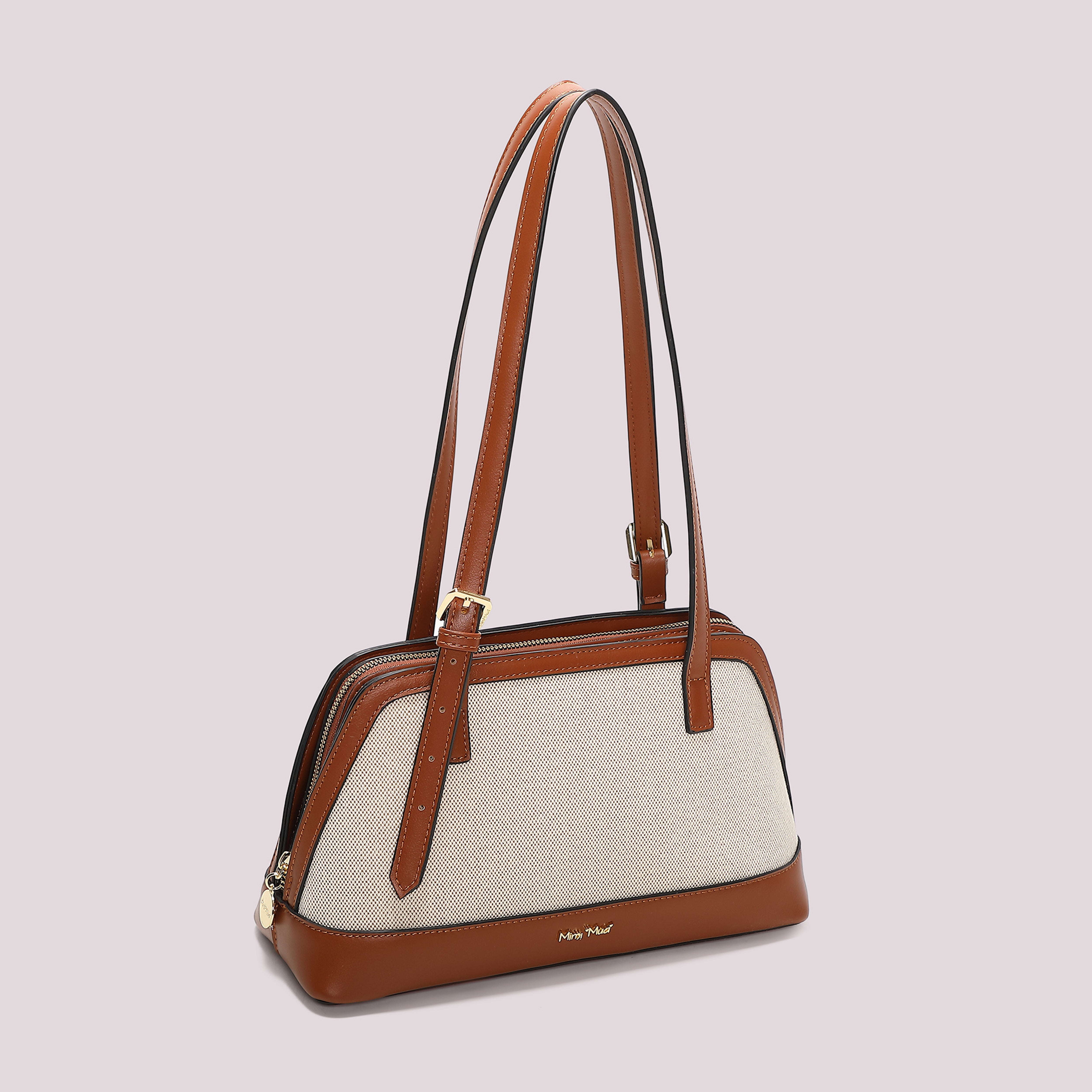 Mimi Mua Canvas Borsa a Spalla Nera Tracolla