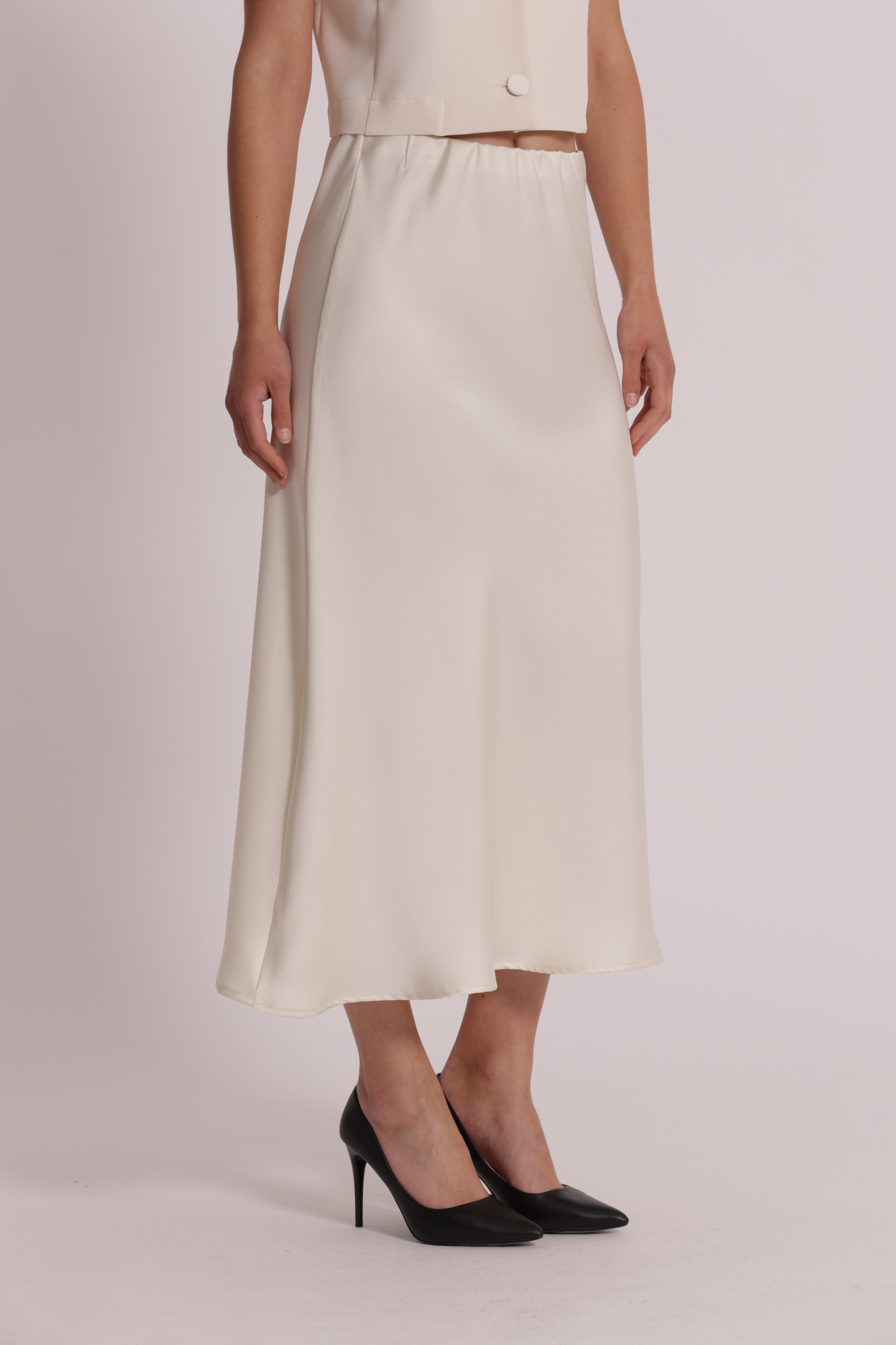 Mimi Mua Gonna Midi Elastico Vita Nero