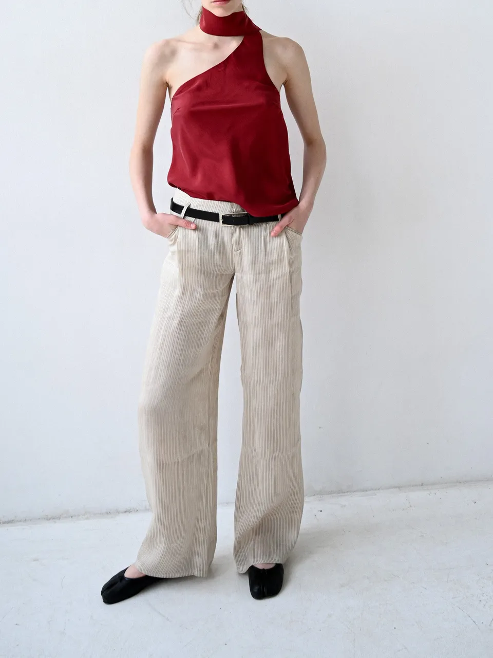 GiglioTigrato Mica Trousers II pantaloni gessati palazzo