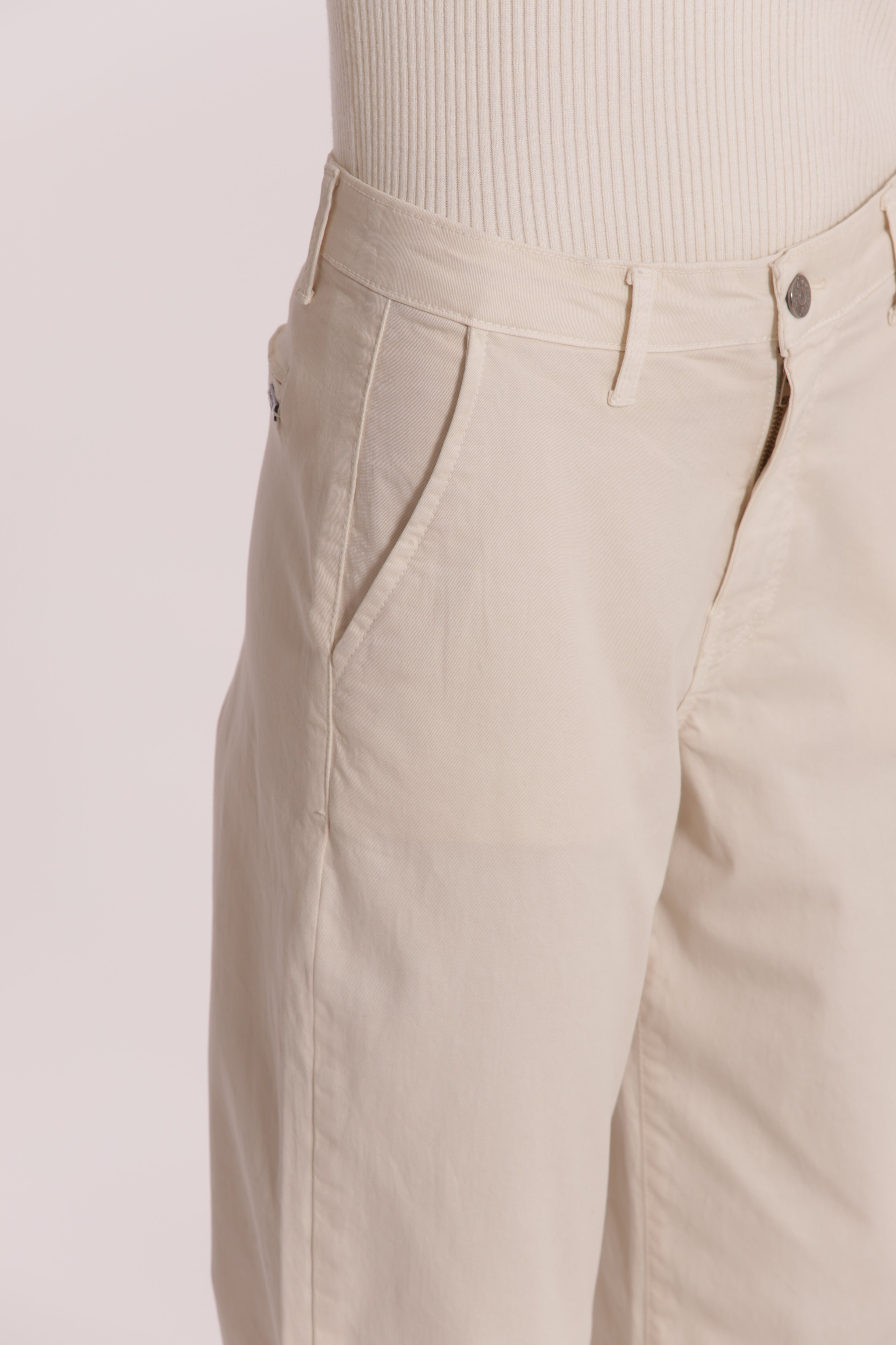 Mimi Mua Pantalone Chinos Gabardina Burro cotone