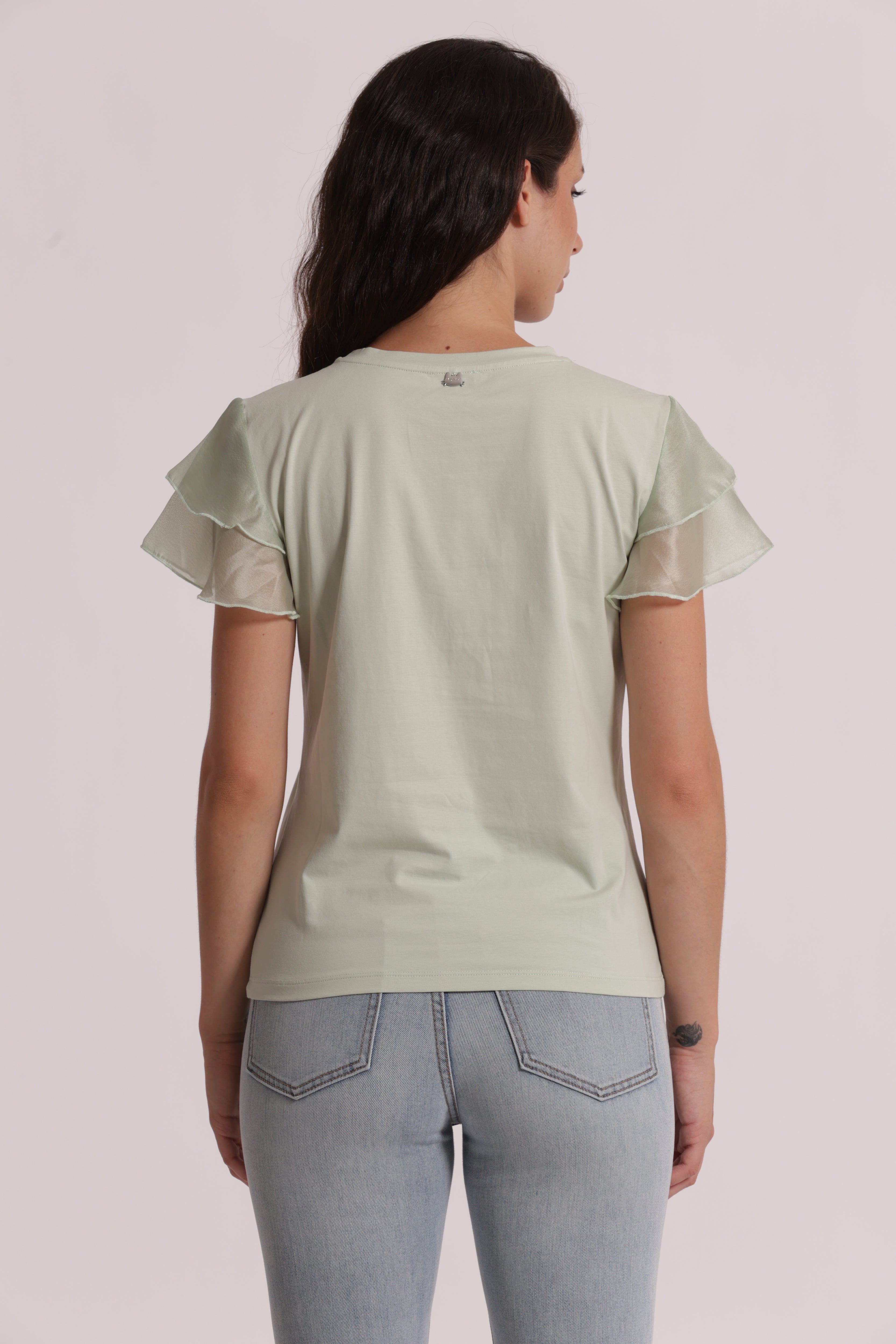 Mimi Mua T-Shirt Key To My Heart Maglietta Bianco Volant
