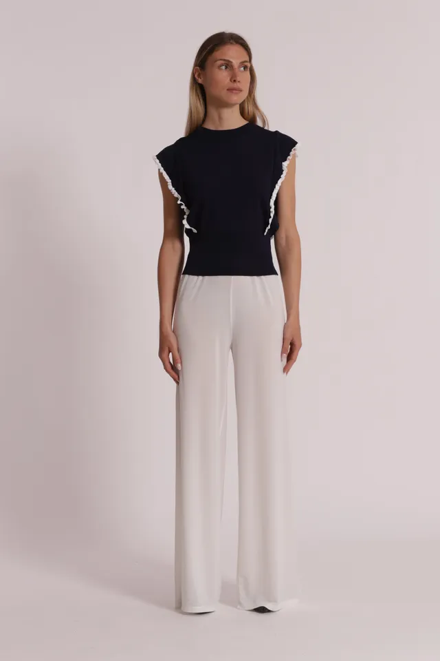 Mimi Mua Pantalone in Ity pantalone nero elasticizzato
