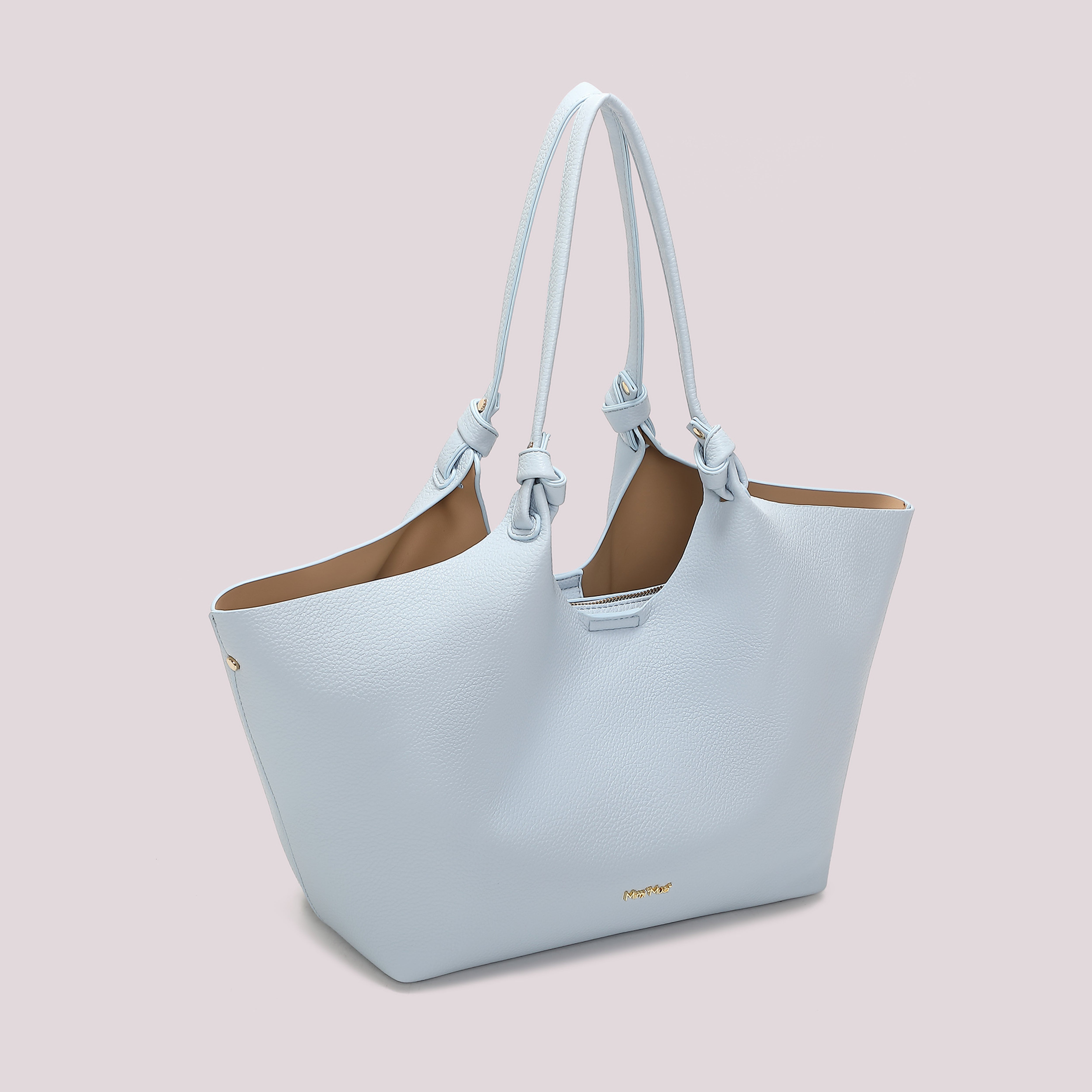 Mimi Mua borsa a spalla grande nera ecopelle