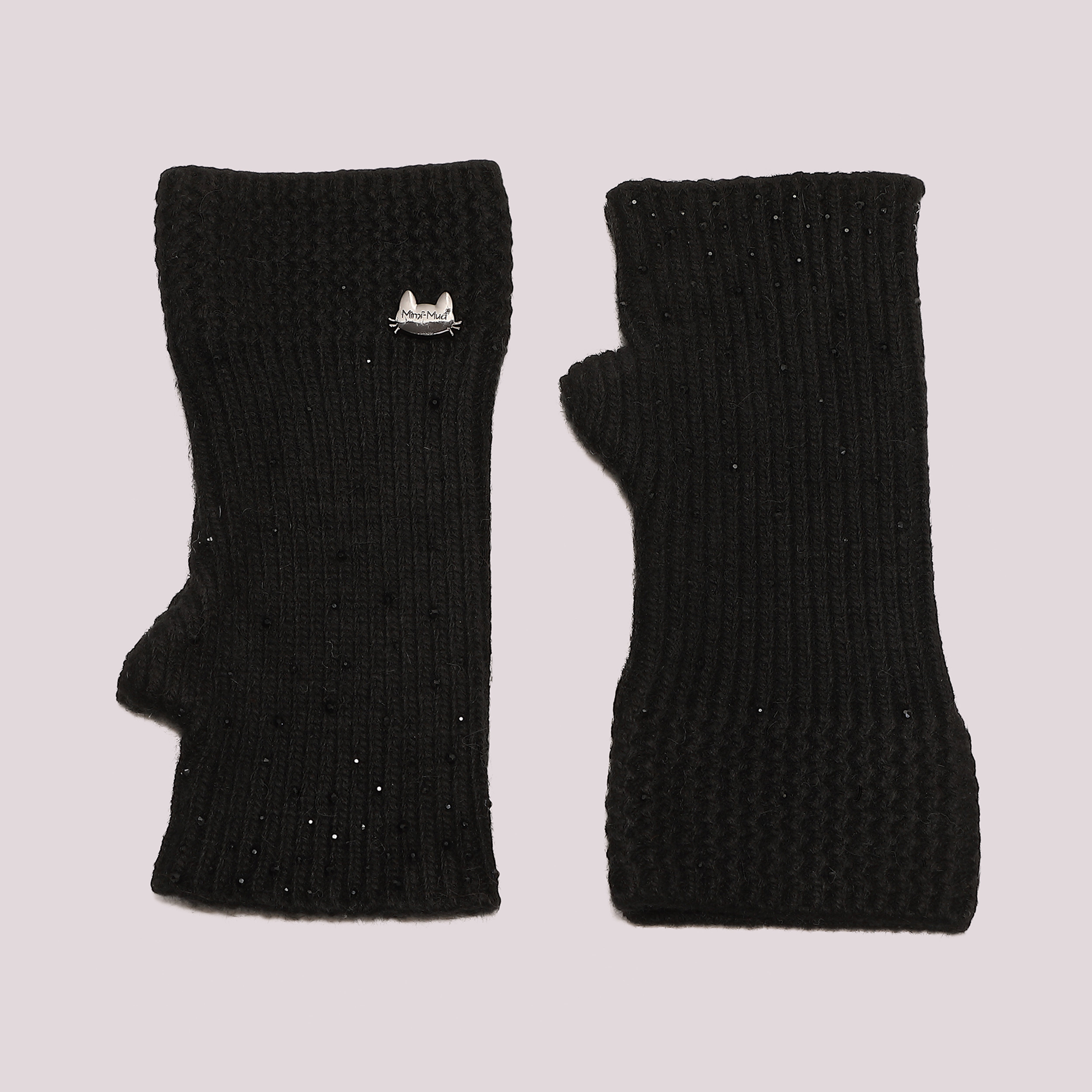 Mimi Mua Pioggia Strass Manicotti Nero