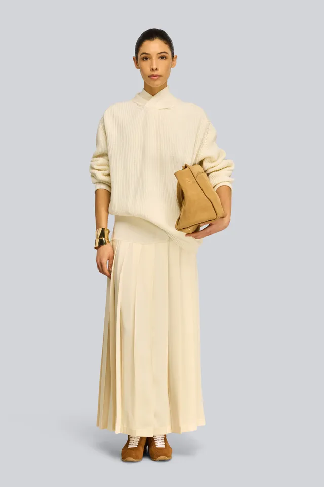 Semicouture Frieda maglia off white punto pannocchia