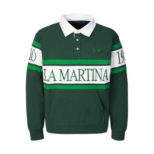 La Martina MCF008 felpa uomo taglia S cotone