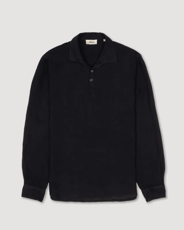 Altea Bahia polo in lino blu navy