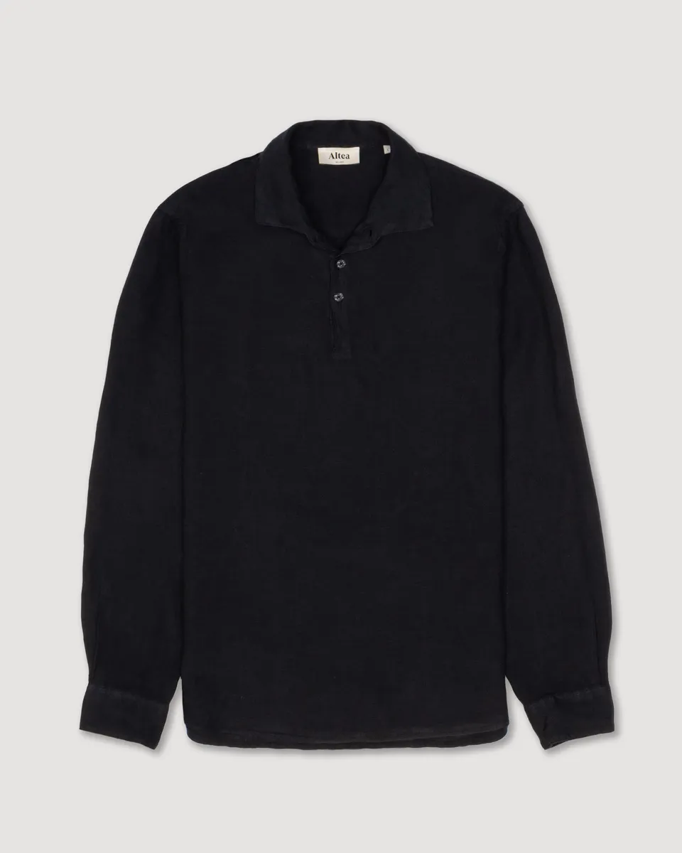 Altea Bahia polo in lino blu navy