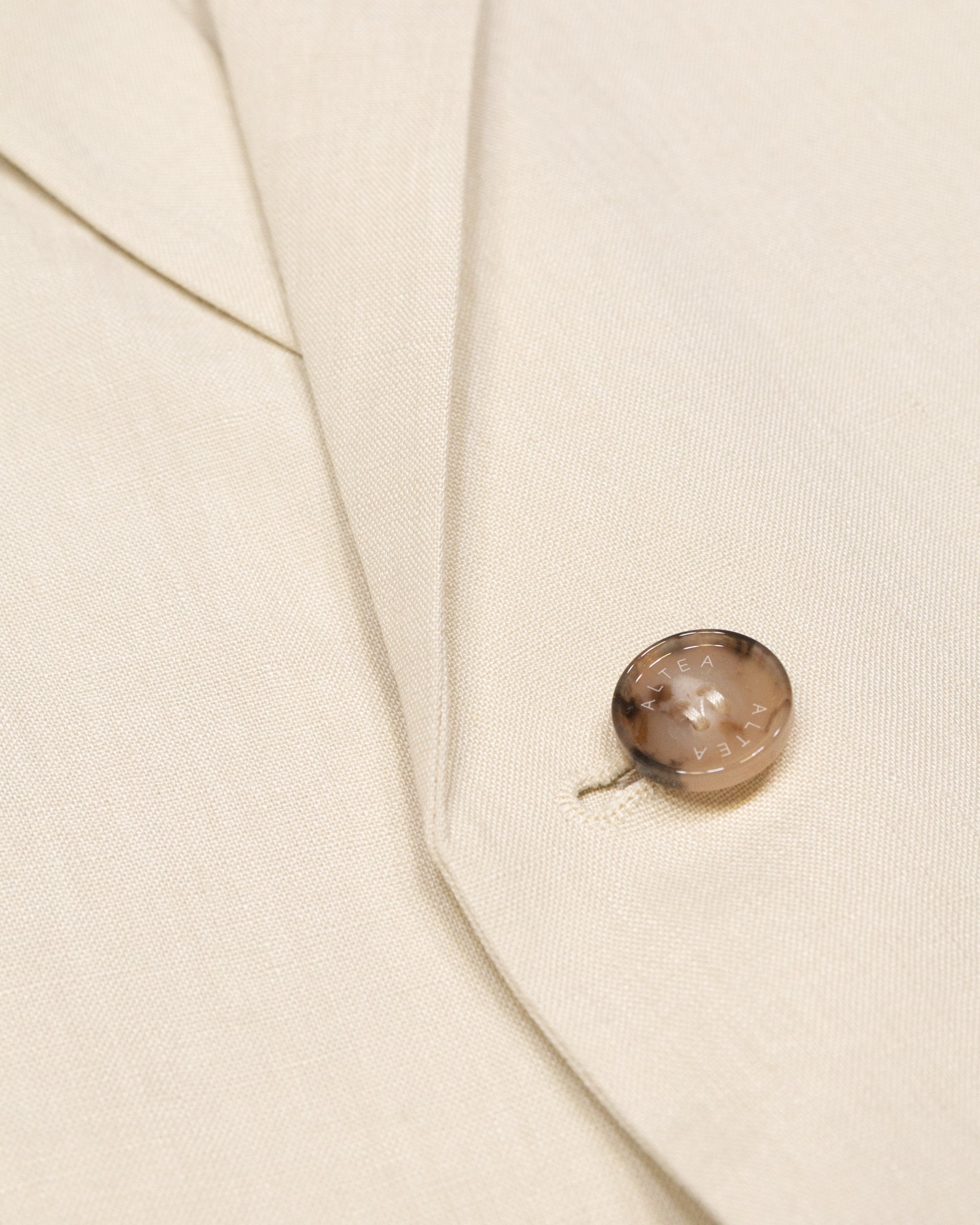 Altea Aston blazer in lino panna fodera regular