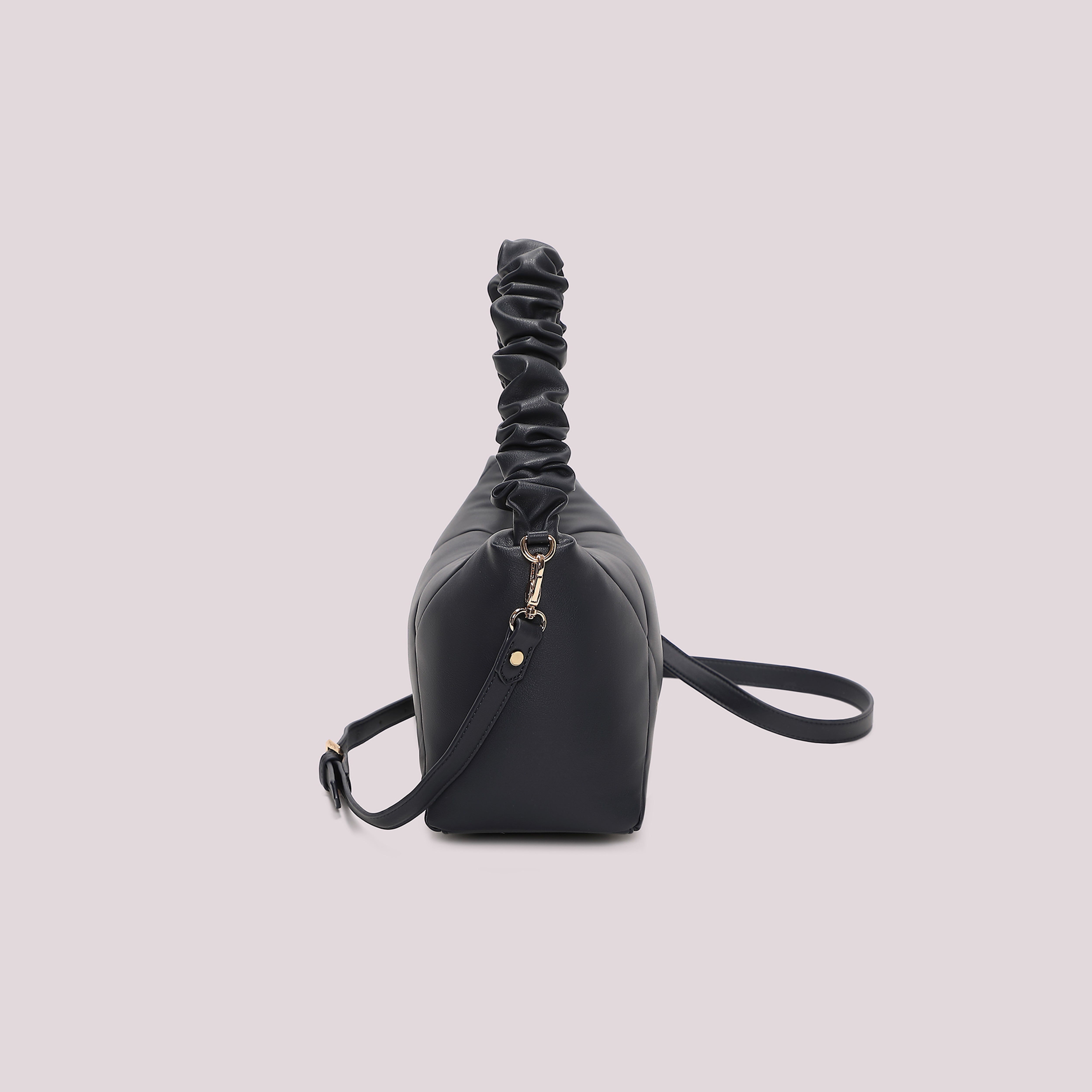 Mimi Mua Morbida Trapuntata Borsa a Spalla Nero