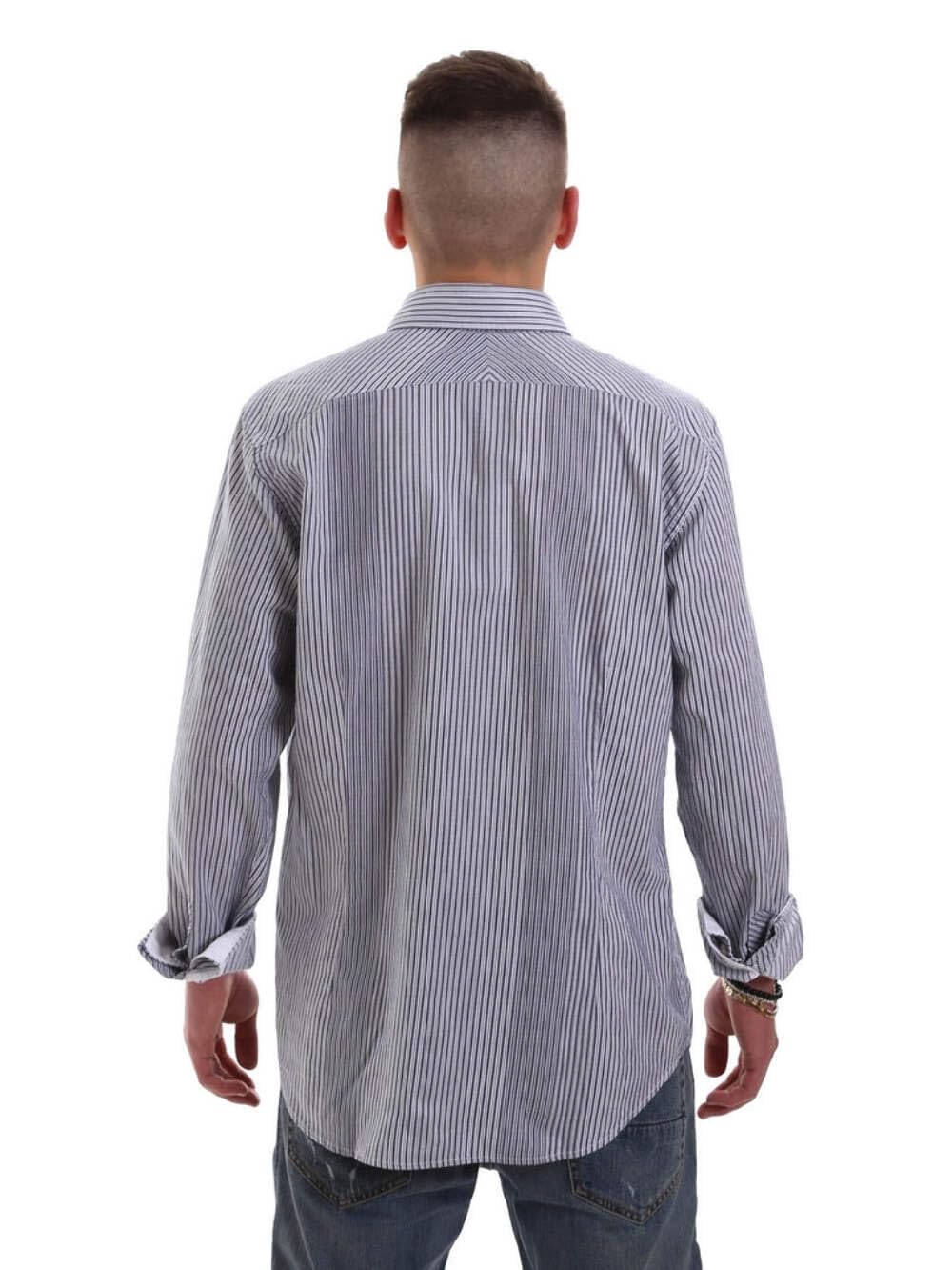 La Martina OMC021 PP472 camicia uomo M bianca