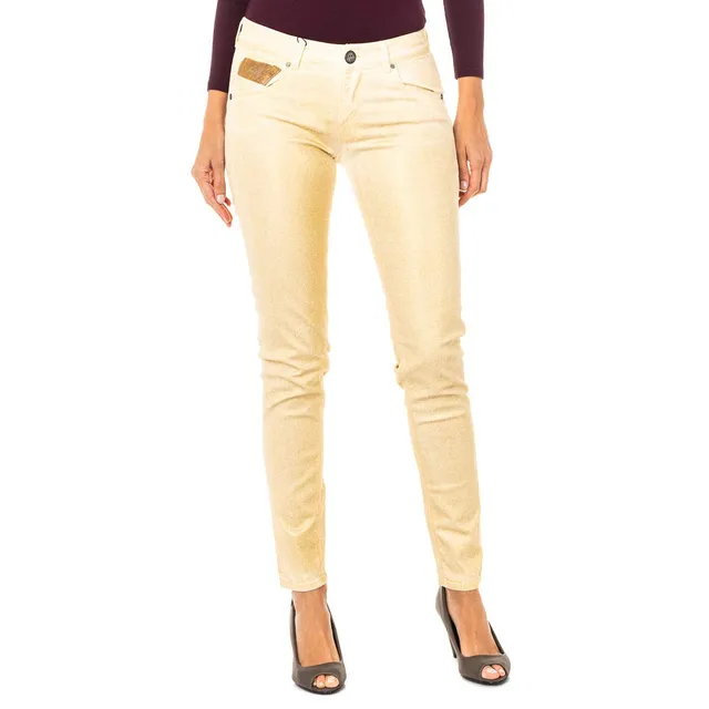 La Martina HWT012 pantalone donna skinny lucido stretch
