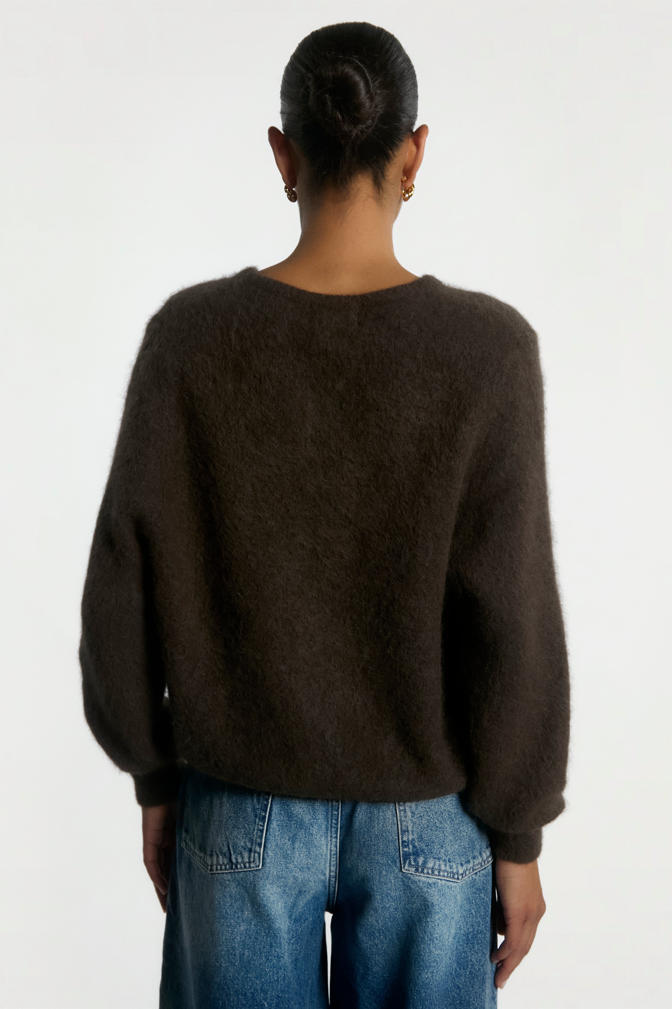 Aaiko Lorys gilet marrone fudge alpaca