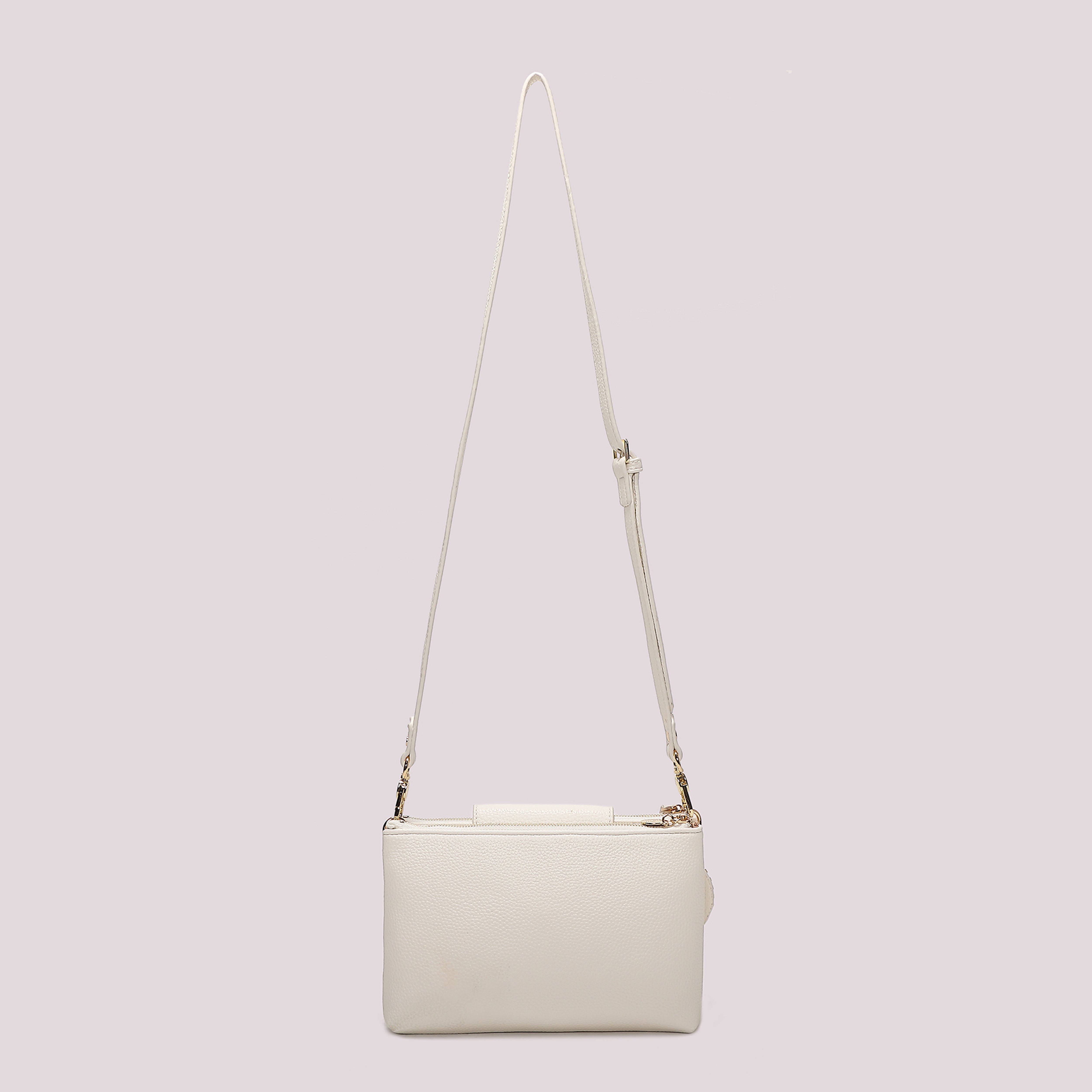 Mimi Mua Borsa Tracolla Charm Fiore Bianco 24 cm