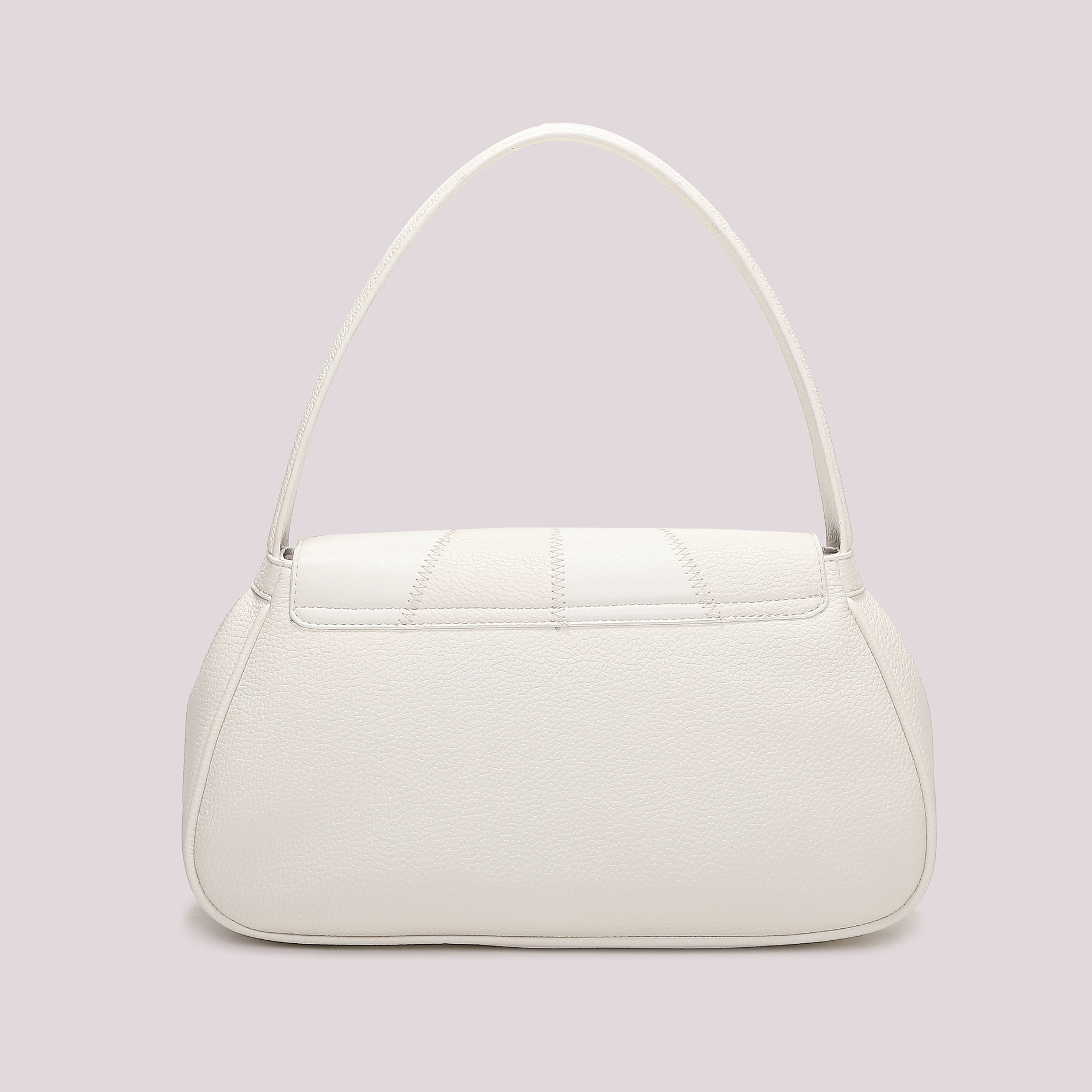 Mimi Mua Borsa a Spalla Patchwork Bianca con patta